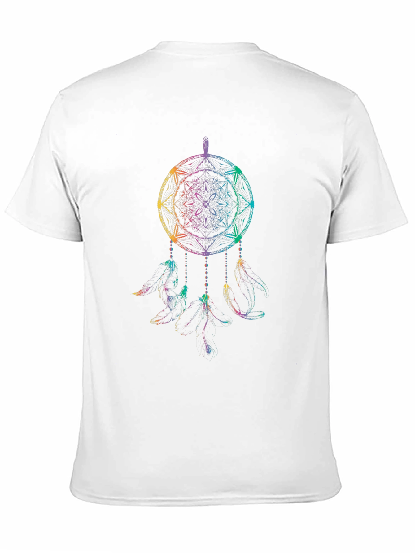 Rainbow Dreamcatcher Graphic Tee - Mens Black T-Shirt