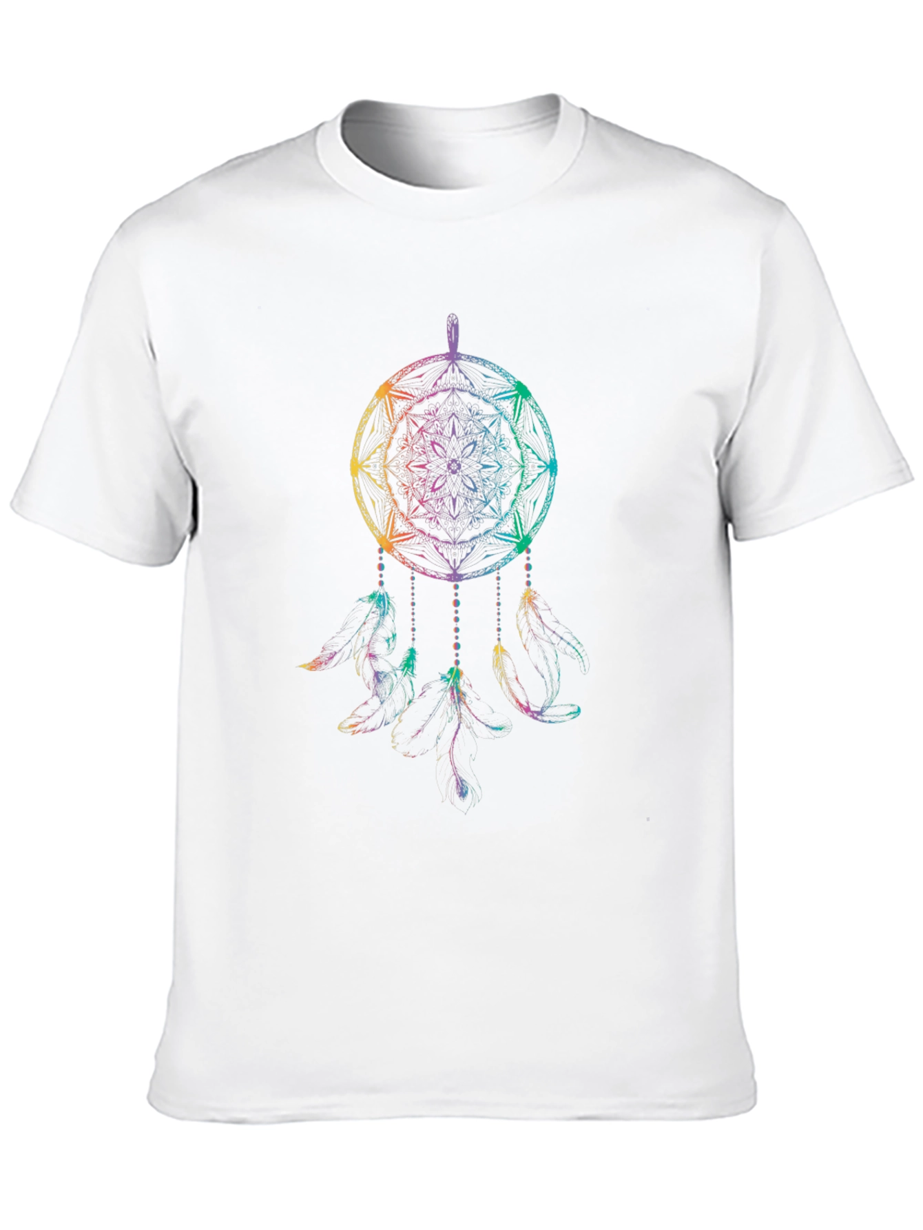 Rainbow Dreamcatcher Graphic Tee - Mens Black T-Shirt