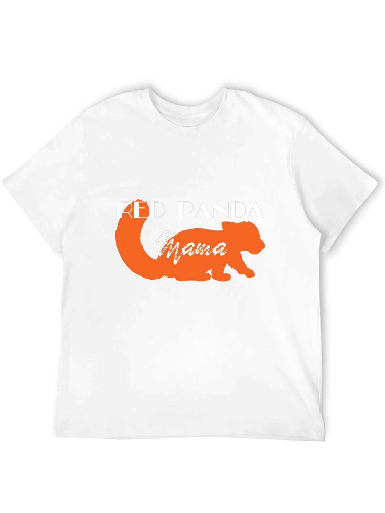Red Panda Mama Black T-Shirt
