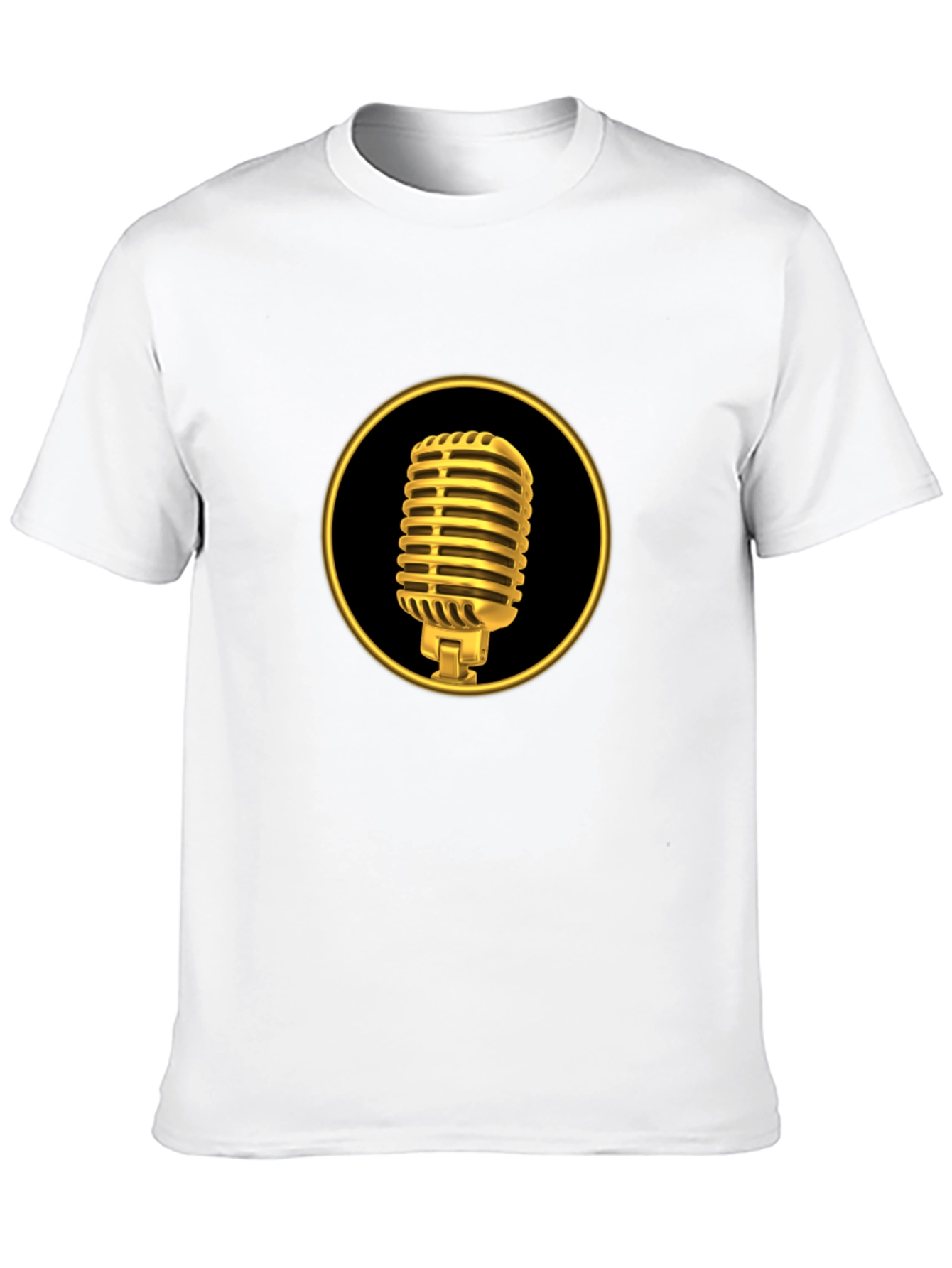 Retro Gold Microphone Black Tee