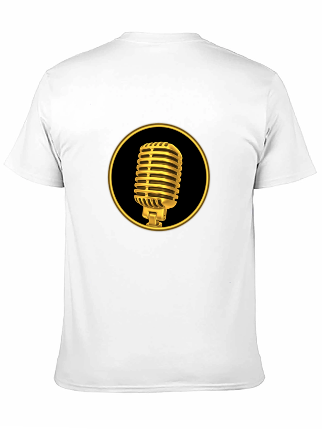 Retro Gold Microphone Black Tee