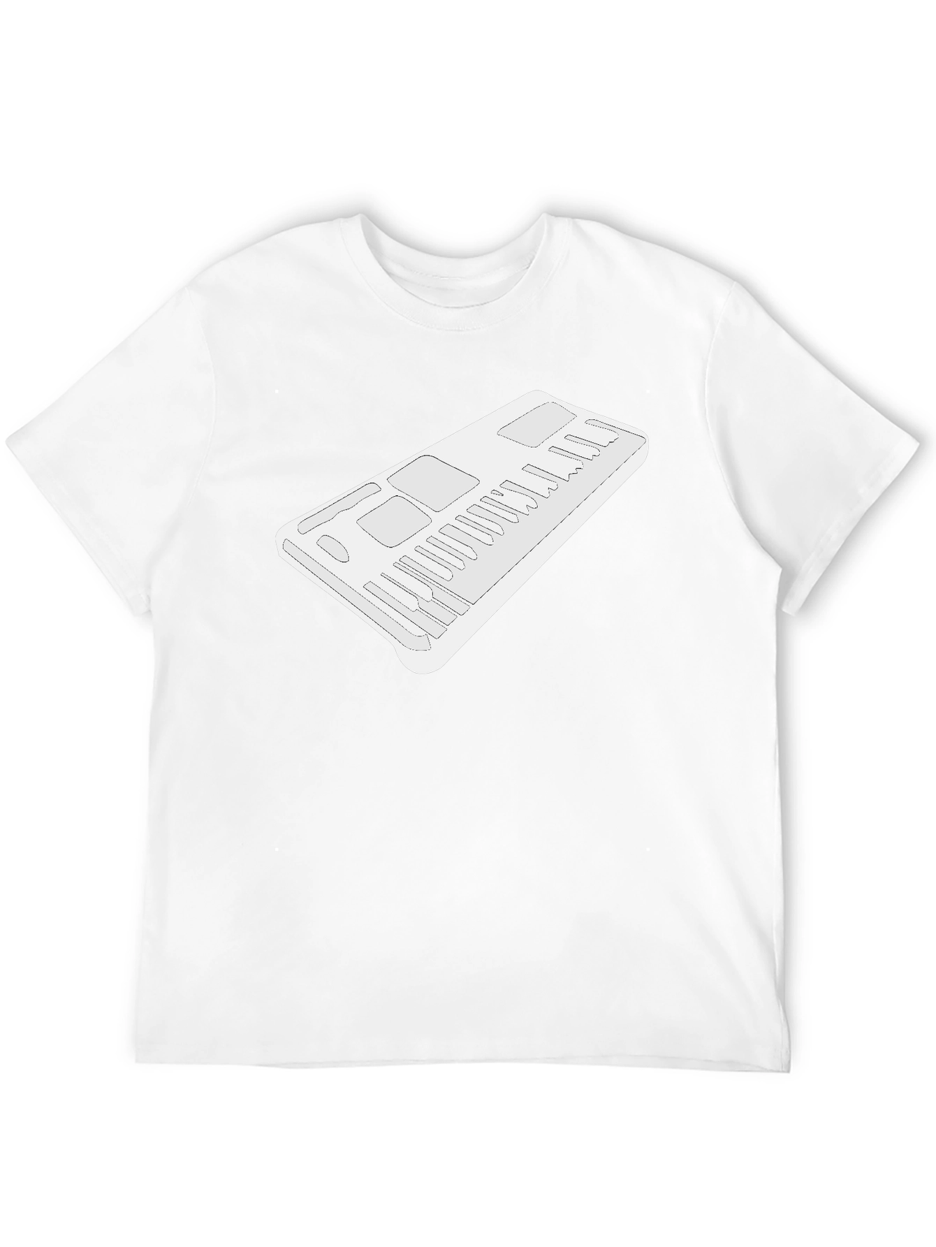 Minimalist Synthesizer Graphic Black T-Shirt