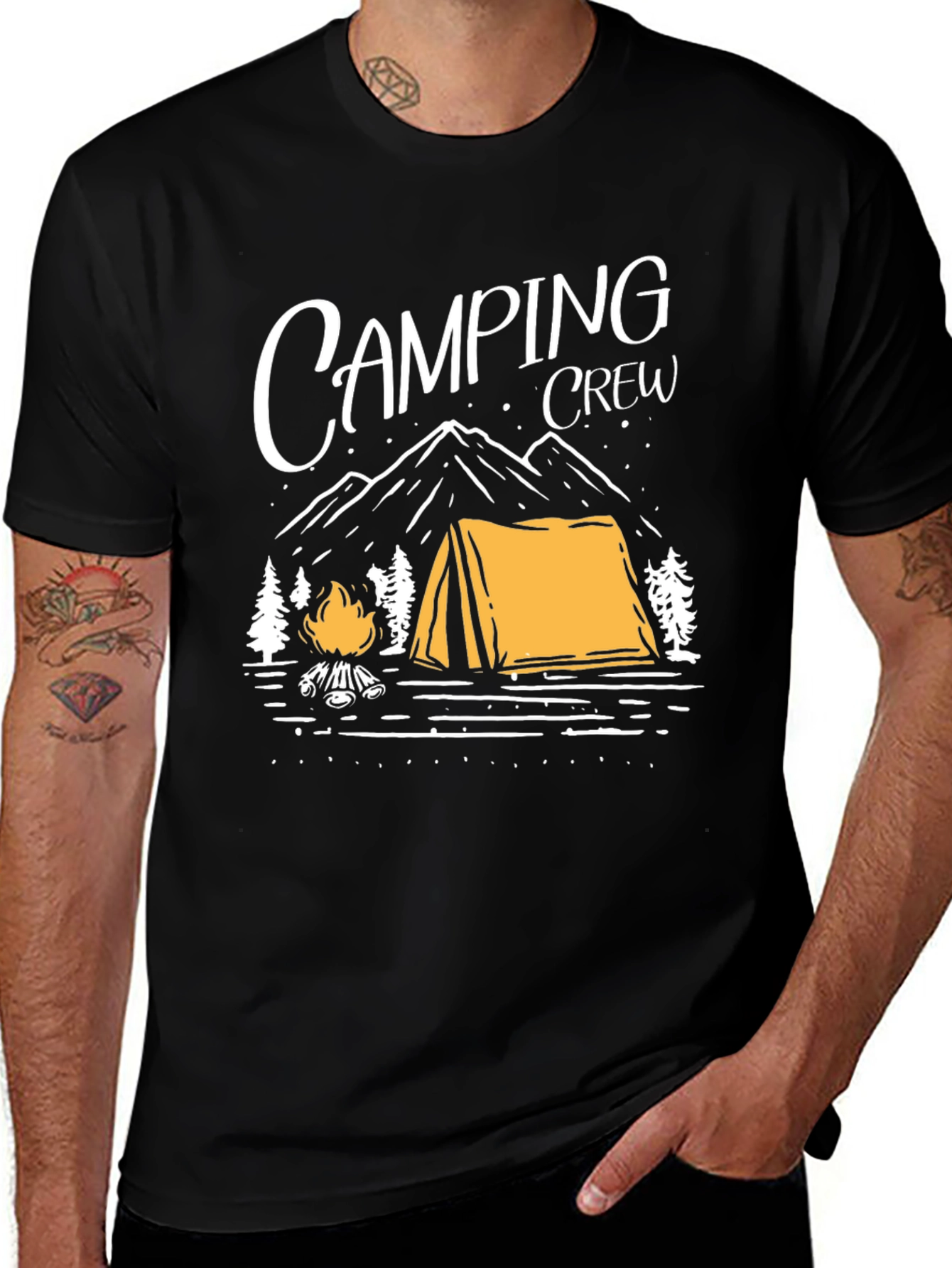 Camping Crew Graphic Tee - Outdoor Adventure Shirt
