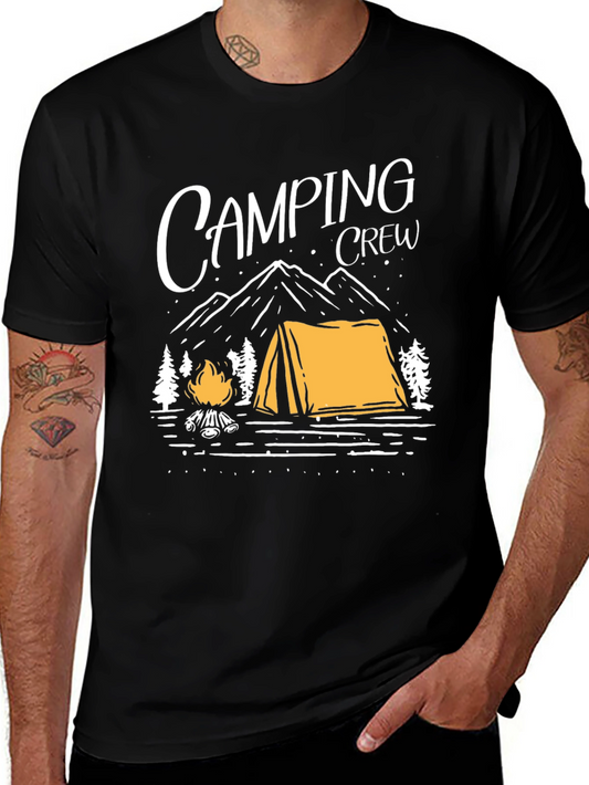 Camping Crew Graphic Tee - Outdoor Adventure Shirt