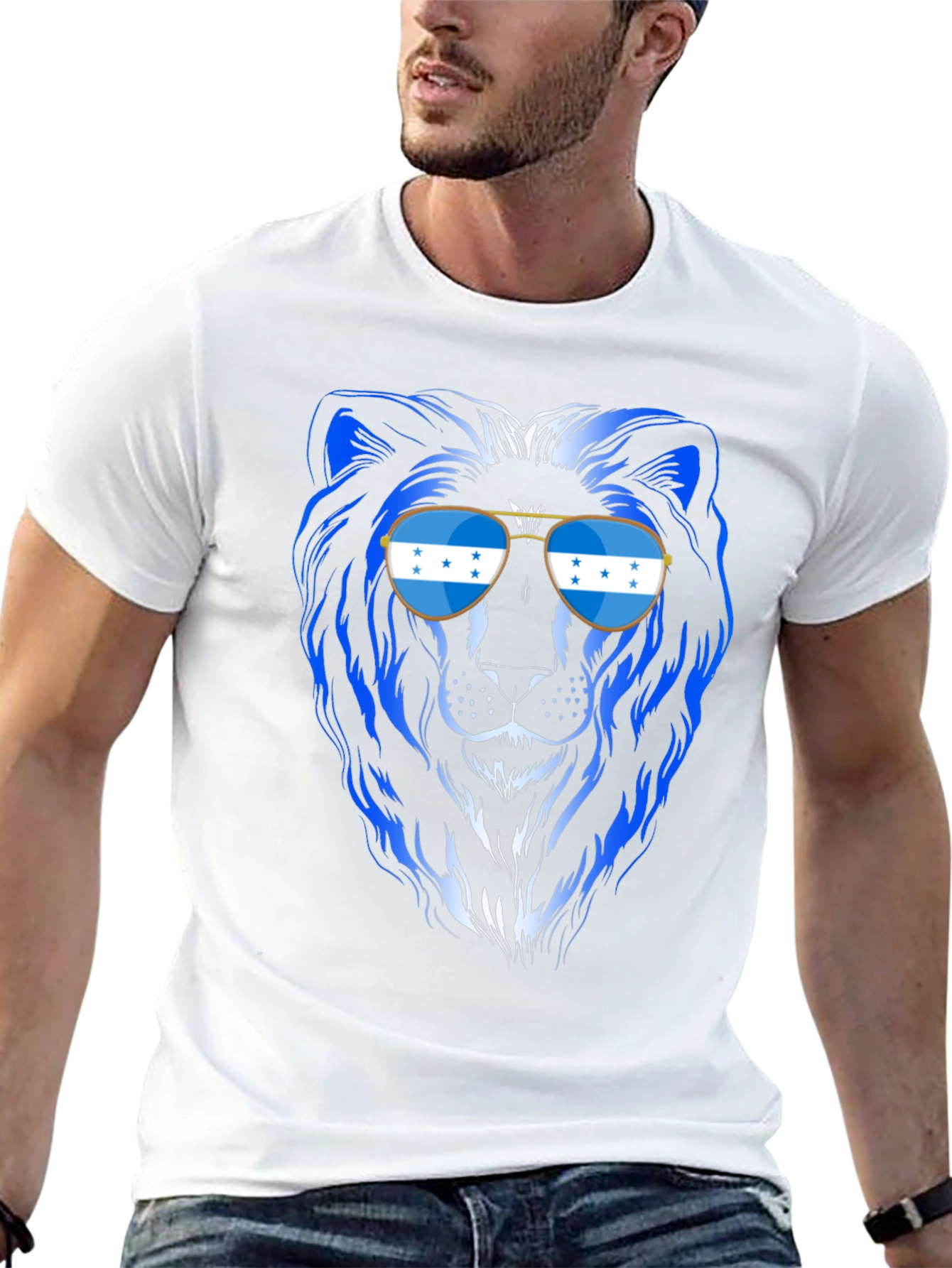 Cool Honduras Lion Sunglasses T-Shirt
