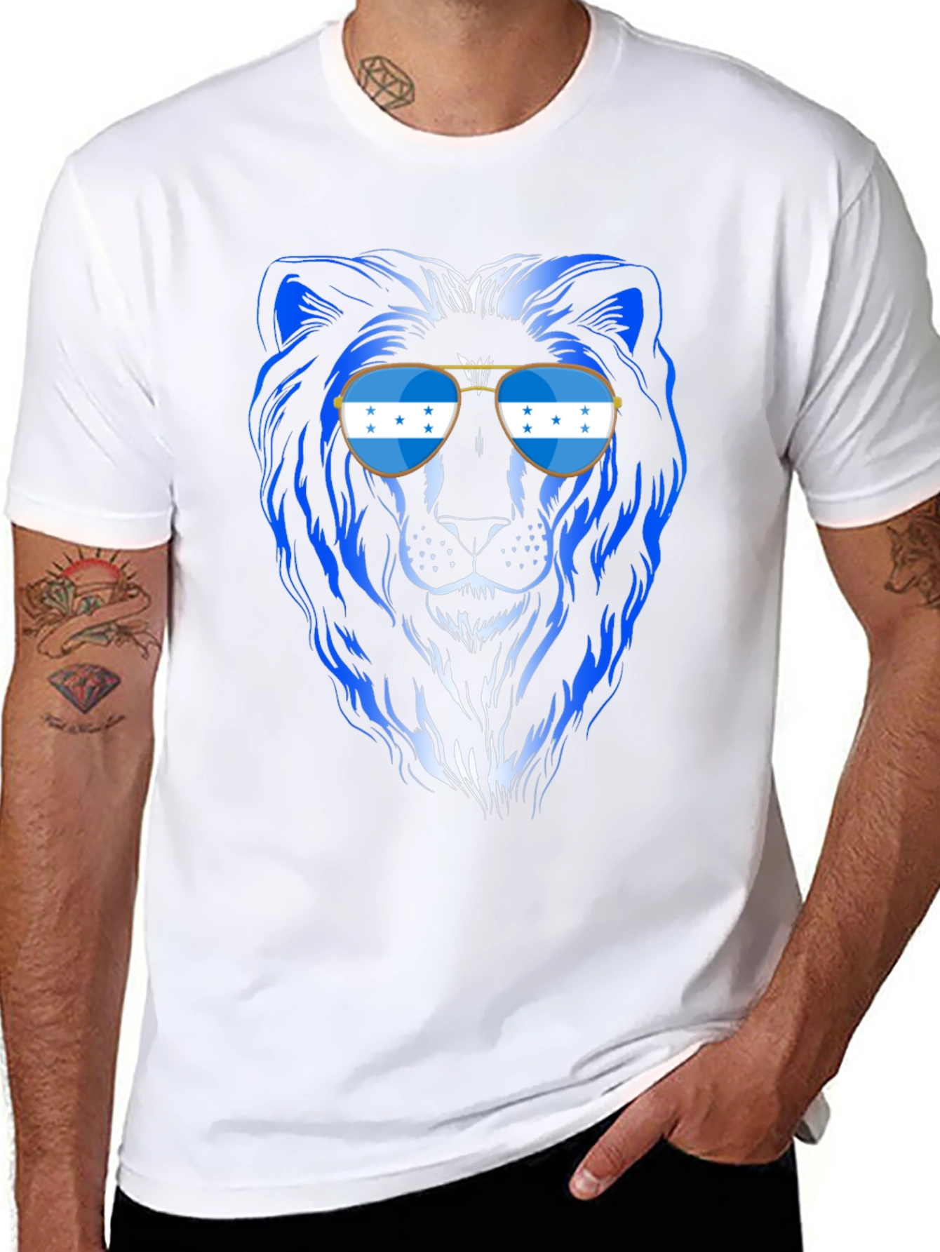 Cool Honduras Lion Sunglasses T-Shirt
