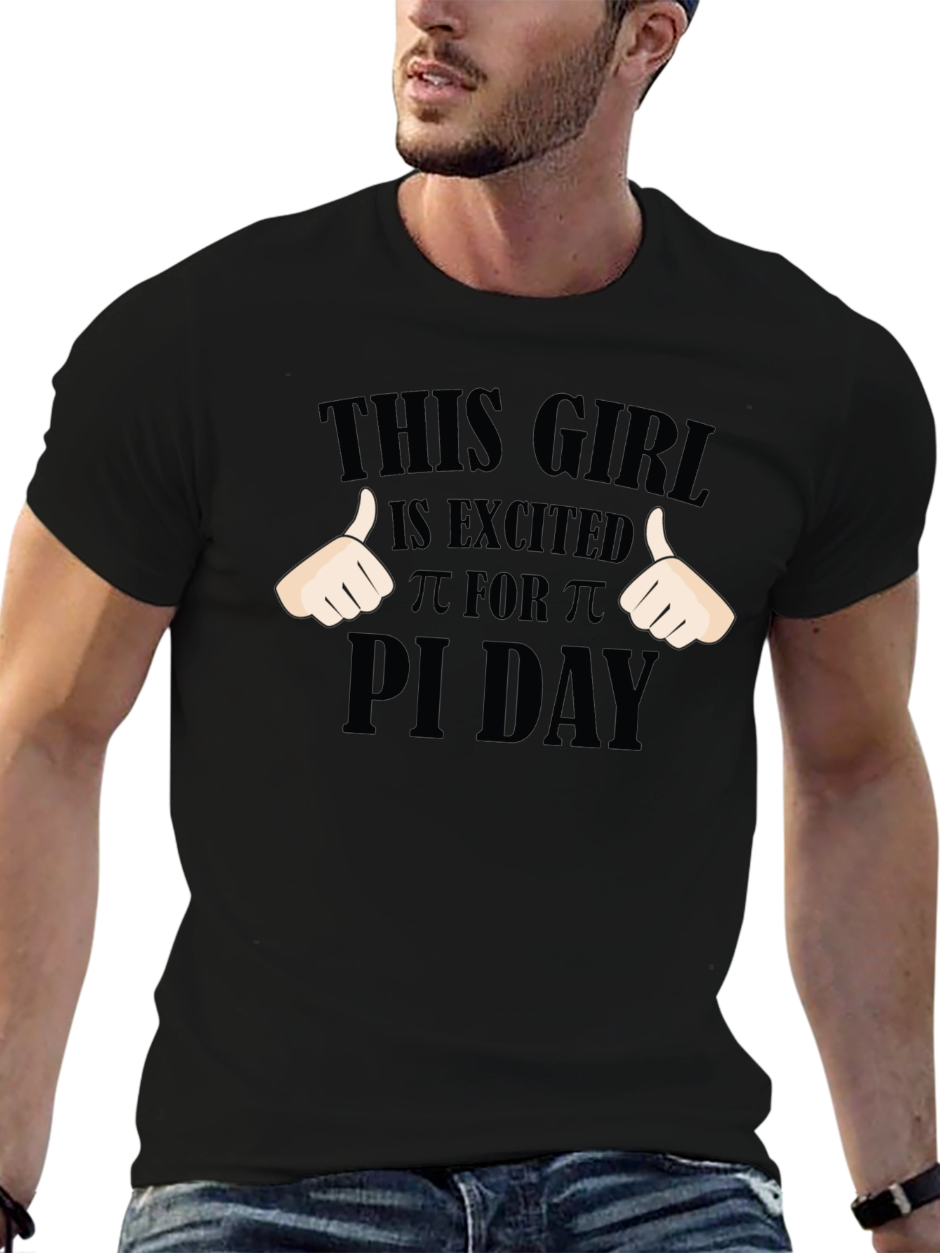 Pi Day Excited Girl T-Shirt - Math Geek Apparel