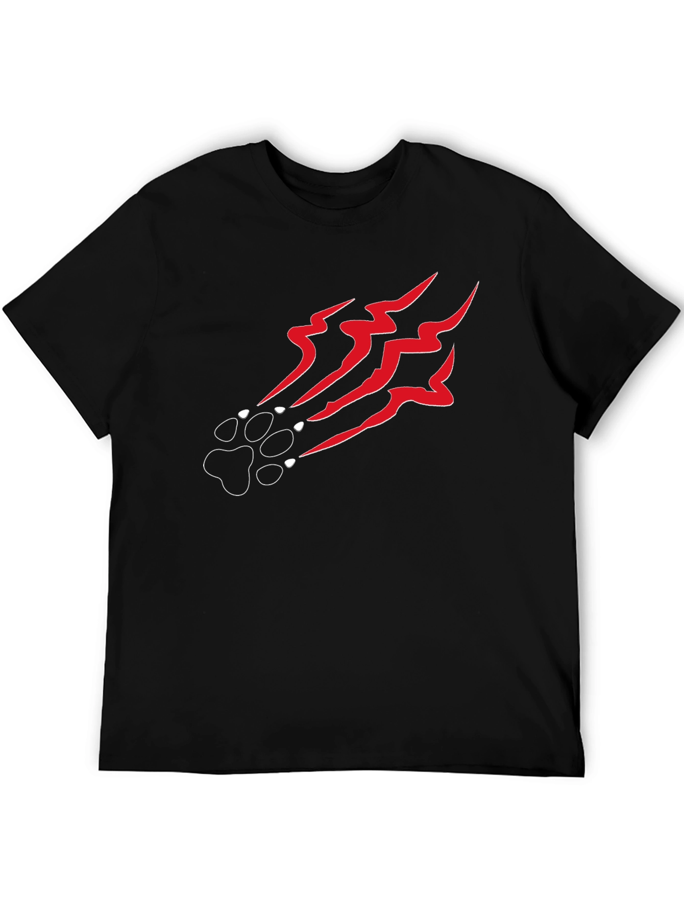 Claw Mark Graphic Black T-Shirt