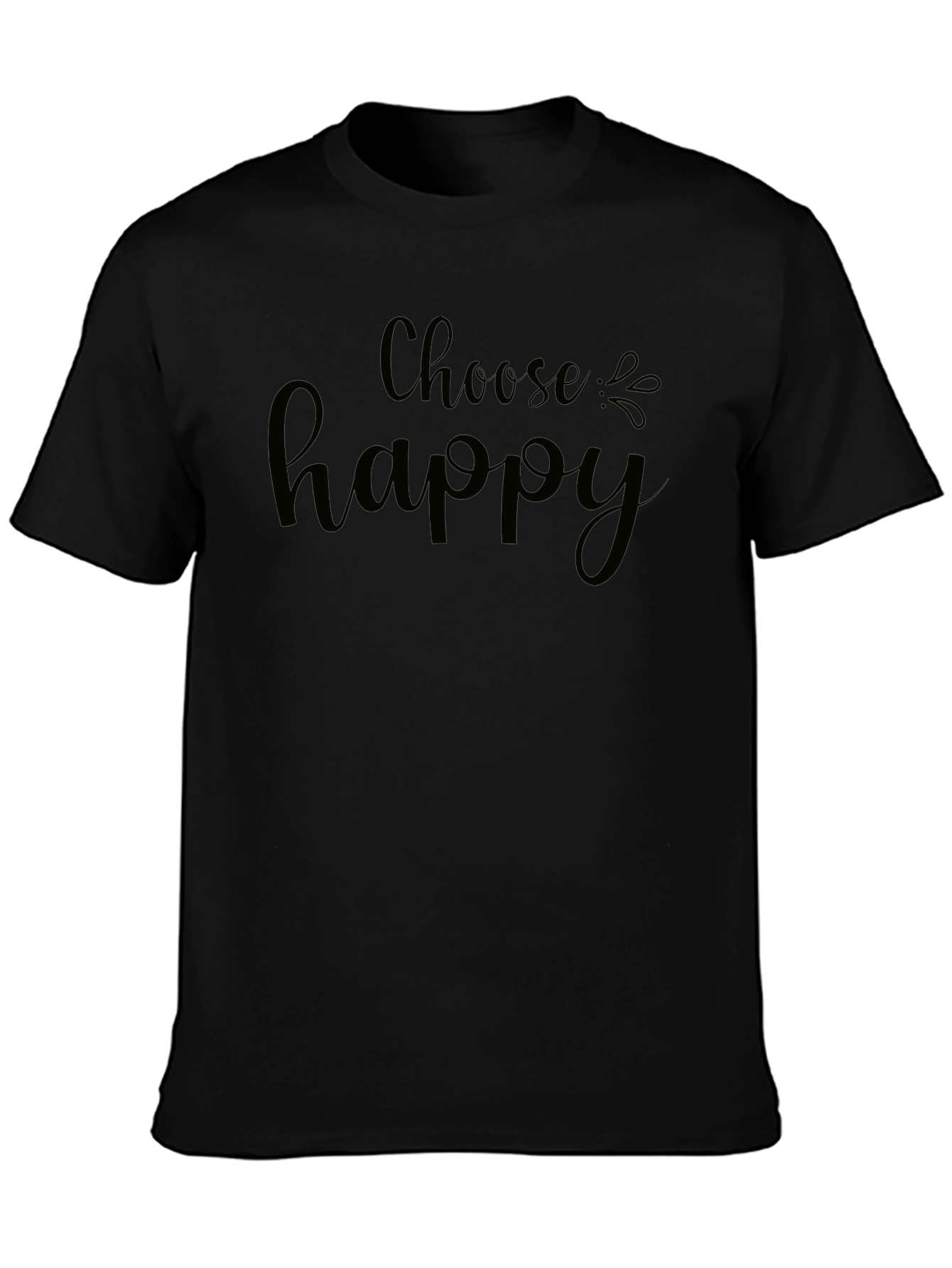 Choose Happy Graphic Tee - Black