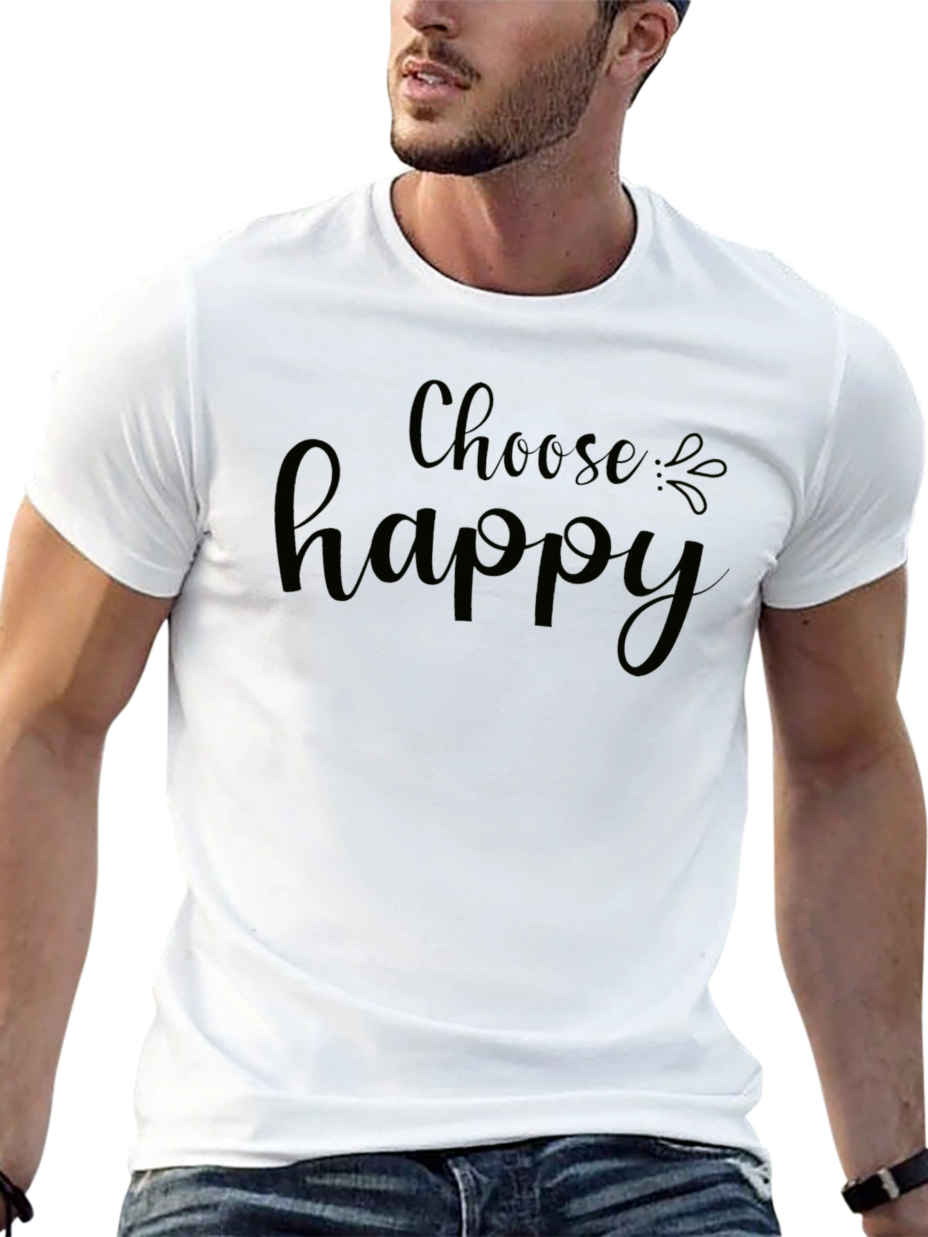 Choose Happy Graphic Tee - Black