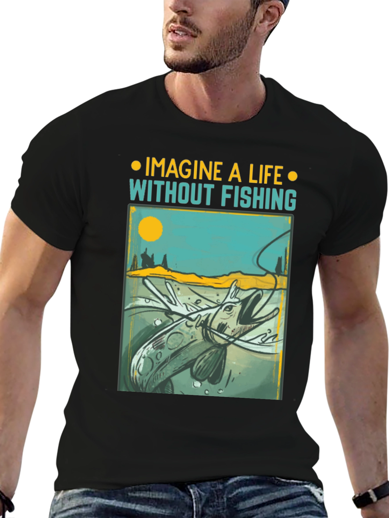 Imagine a Life Without Fishing Graphic T-Shirt