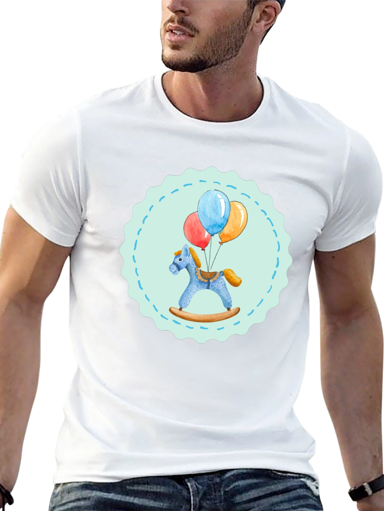 Toy Horse and Balloons Graphic Tee