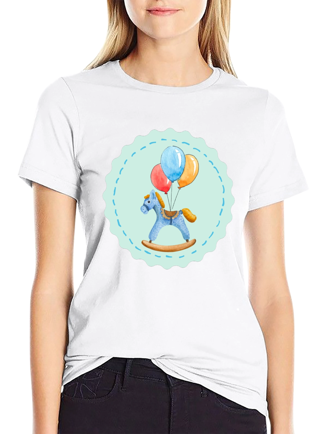 Toy Horse and Balloons Graphic Tee