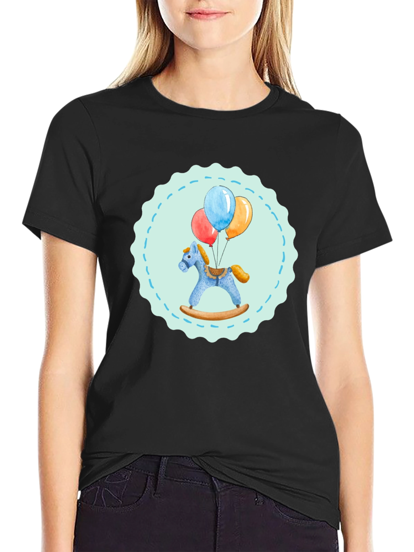 Toy Horse and Balloons Graphic Tee