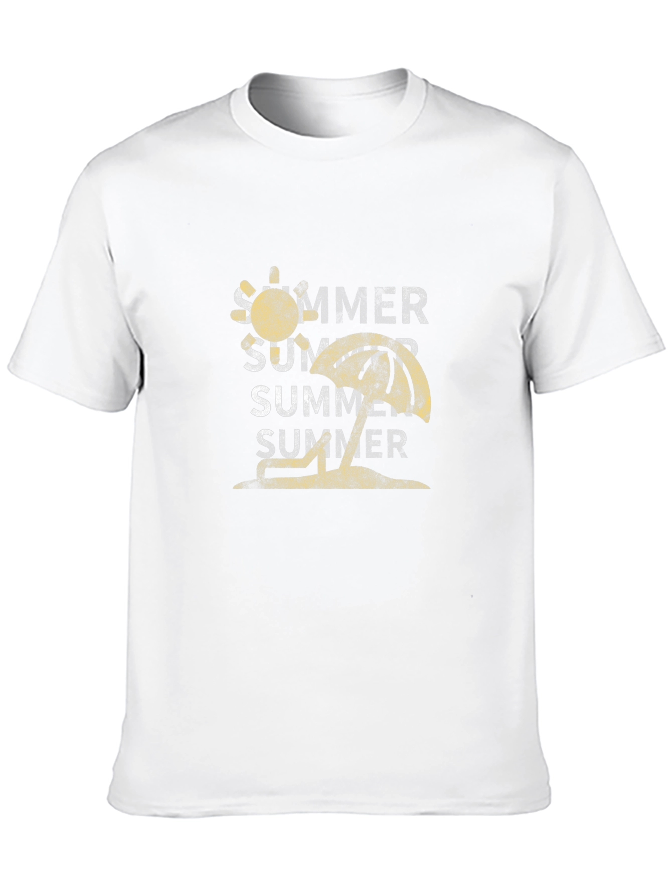 Summer Graphic Tee - Black Cotton T-Shirt