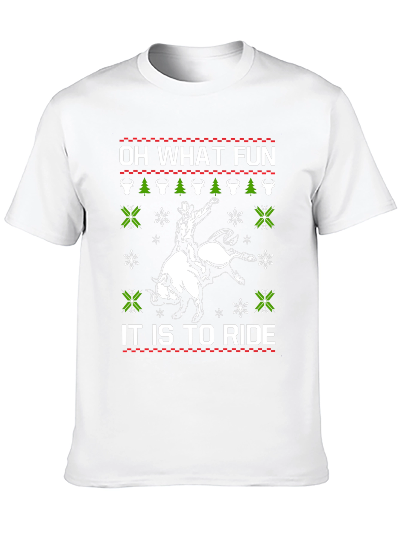 Funny Rodeo Christmas T-Shirt - Oh What Fun