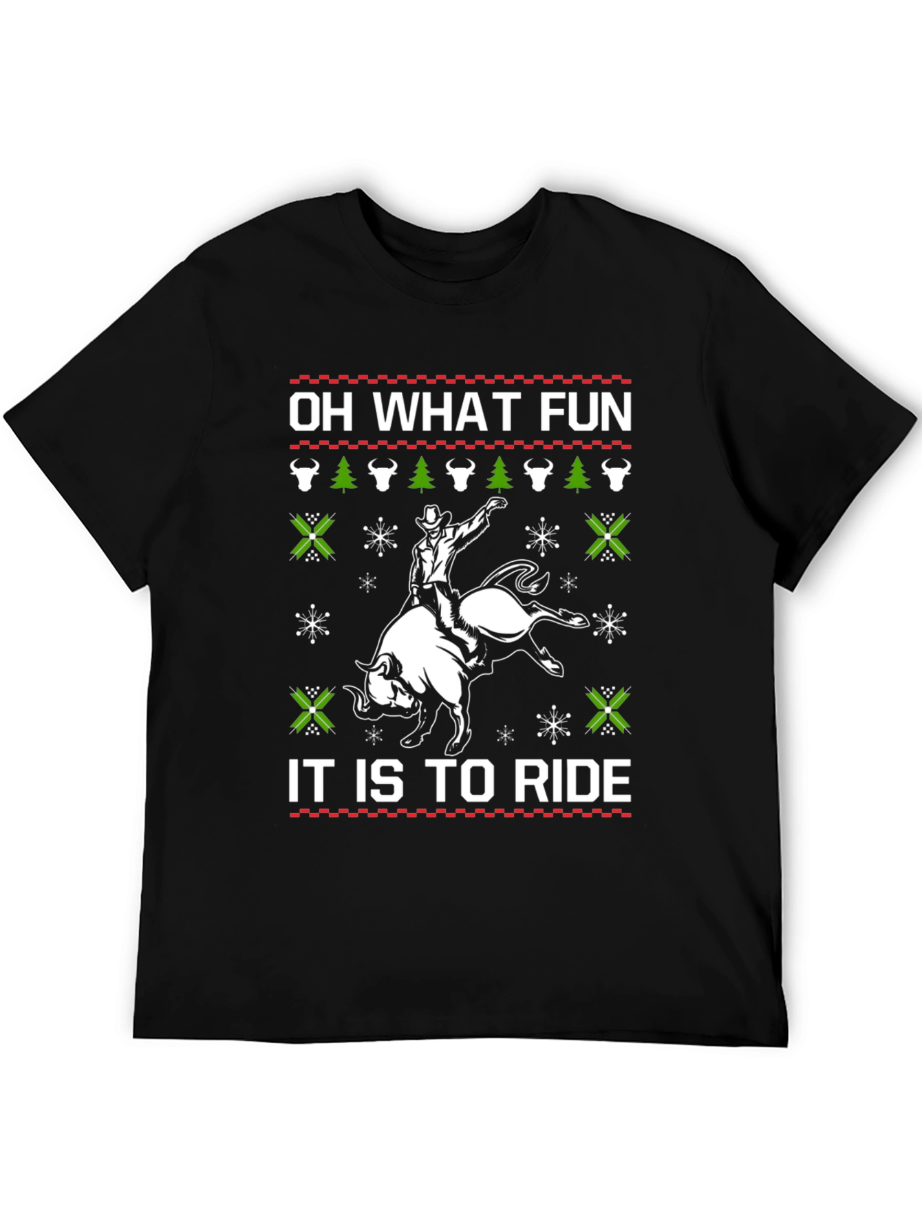 Funny Rodeo Christmas T-Shirt - Oh What Fun