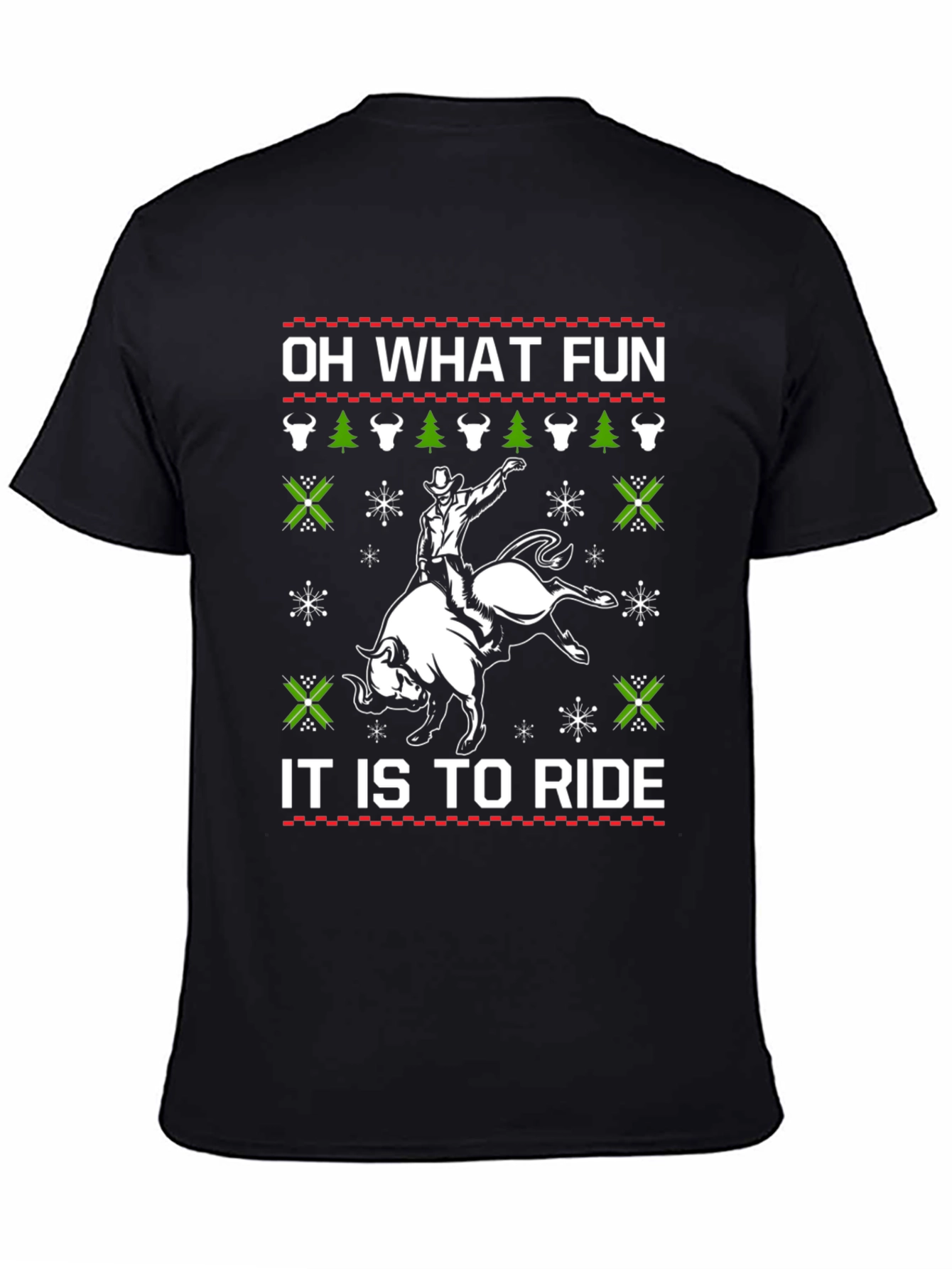 Funny Rodeo Christmas T-Shirt - Oh What Fun