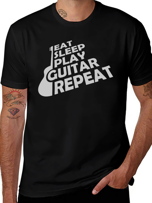 Eat Sleep Play Guitar Repeat Graphic Tee