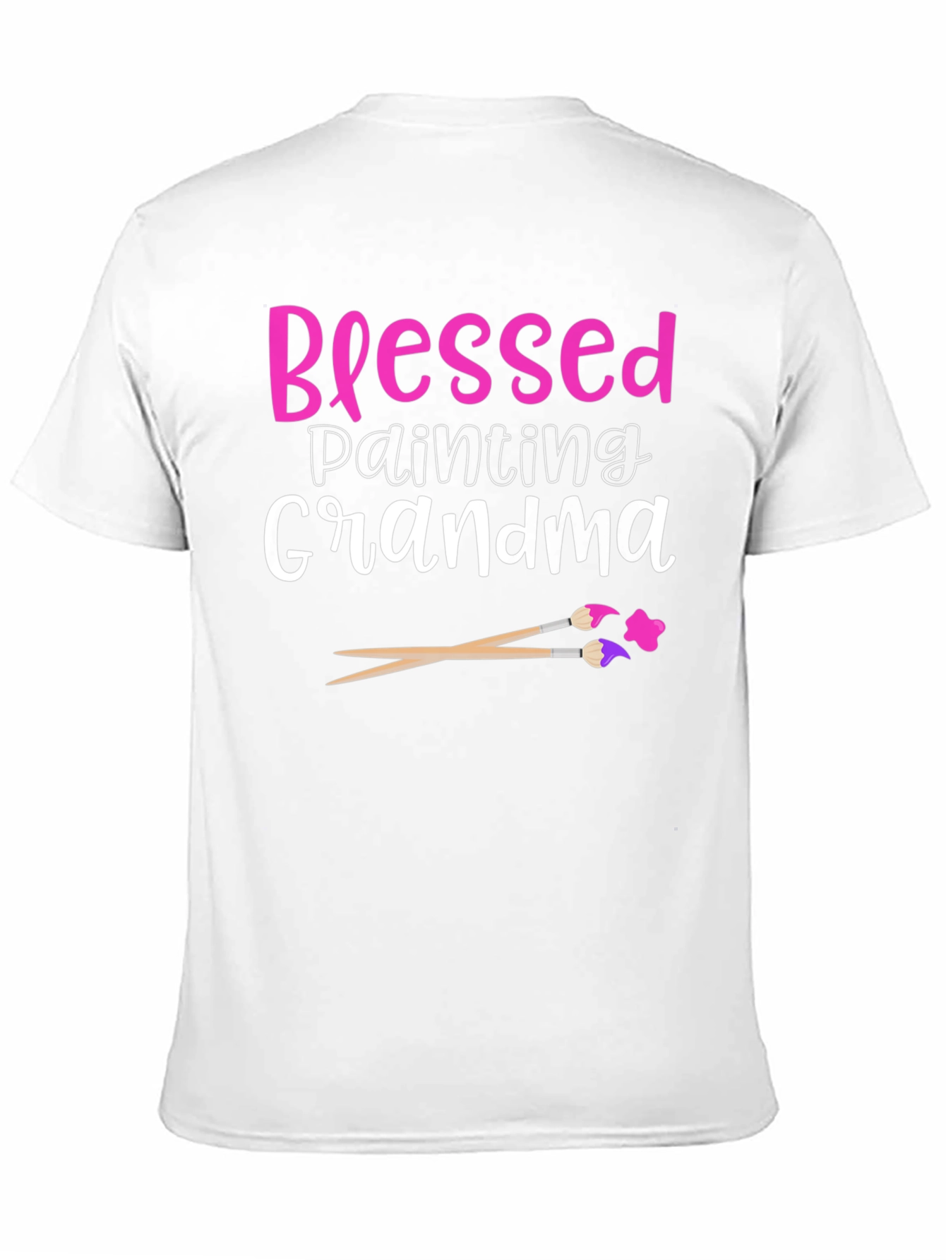 Blessed Painting Grandma Graphic Tee - Black