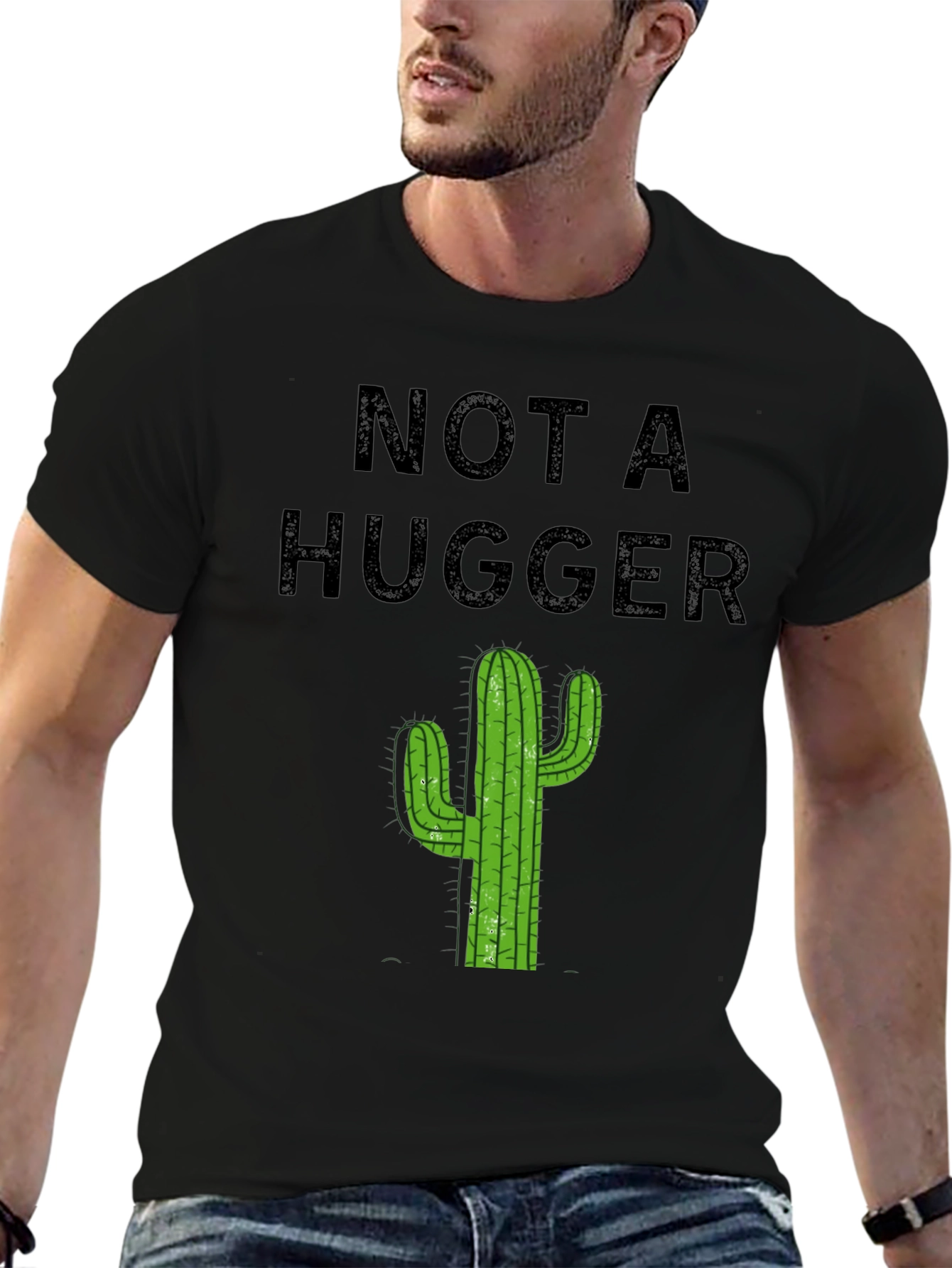 Not A Hugger T-Shirt - Cactus Graphic Tee