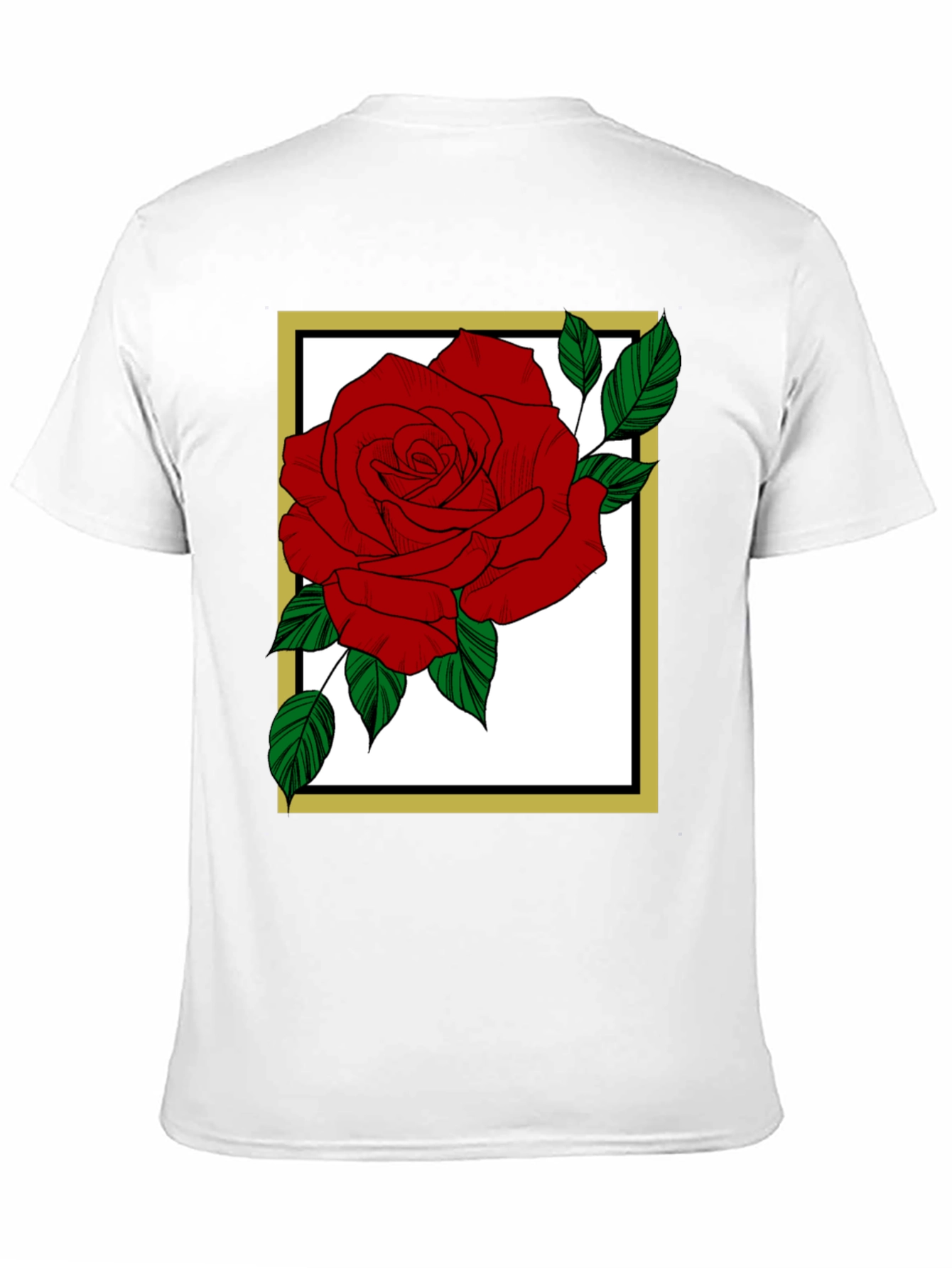 Rose Graphic Tee - Black Cotton Blend