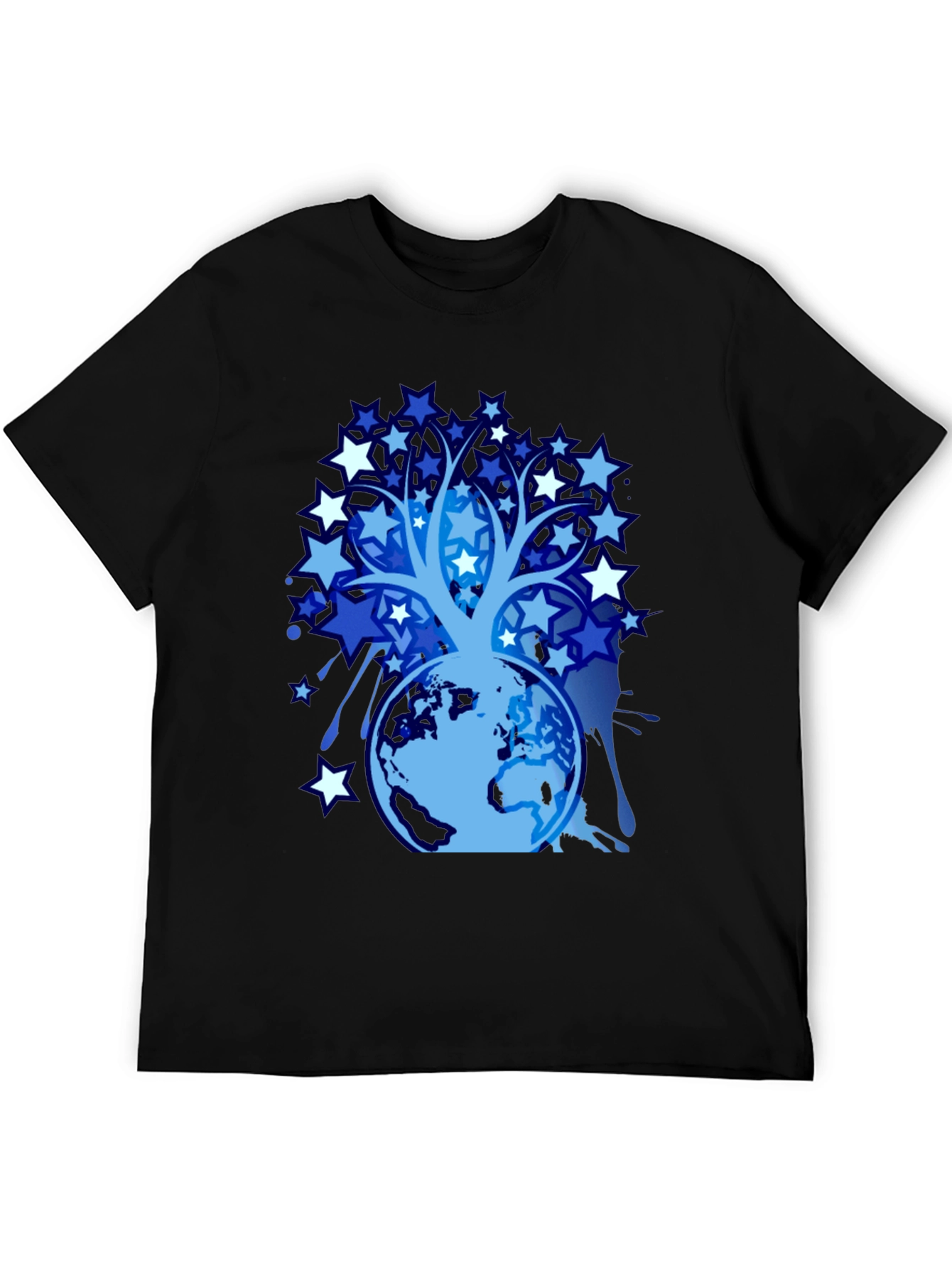 Star Tree Globe Graphic T-Shirt