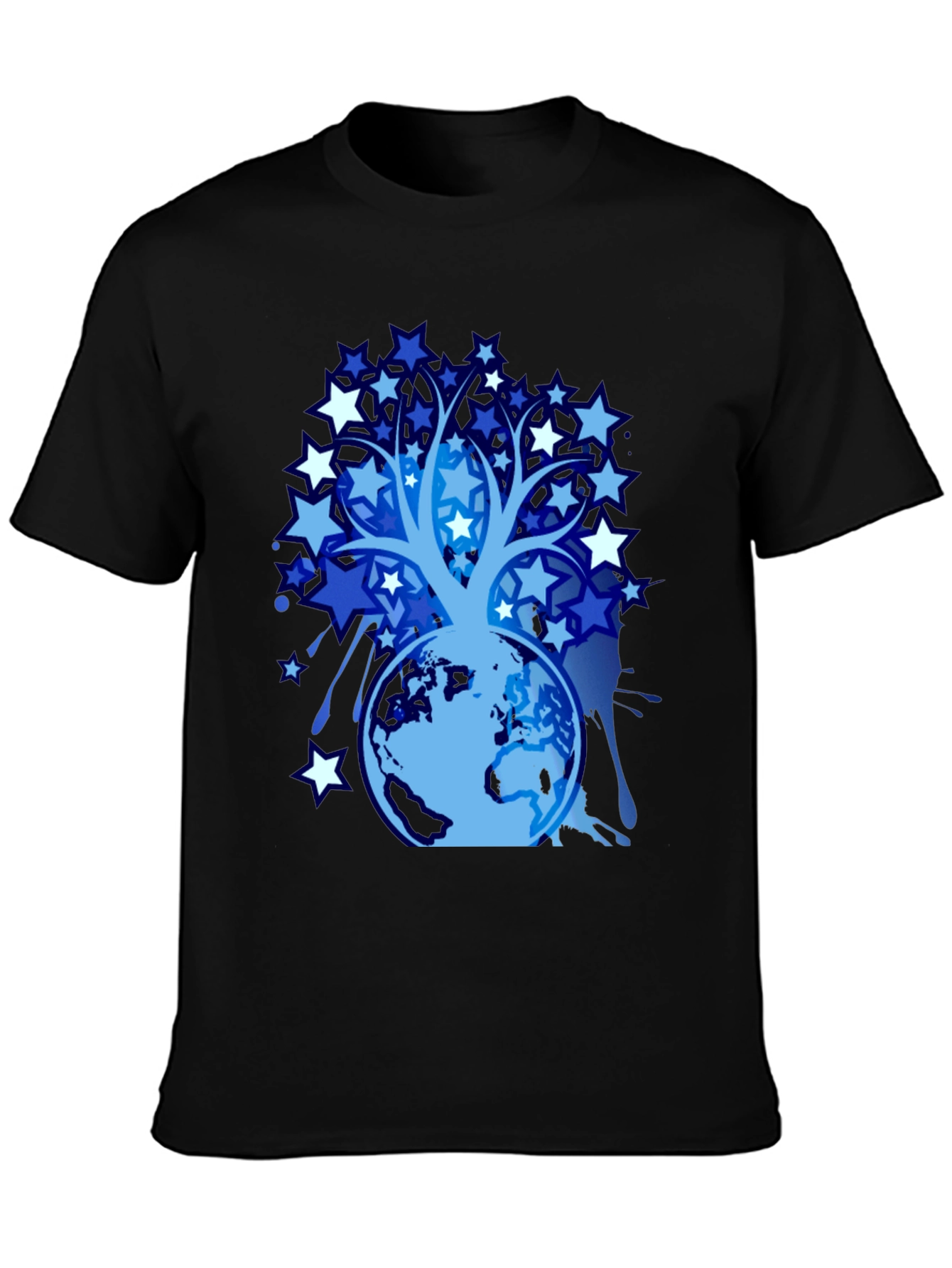 Star Tree Globe Graphic T-Shirt