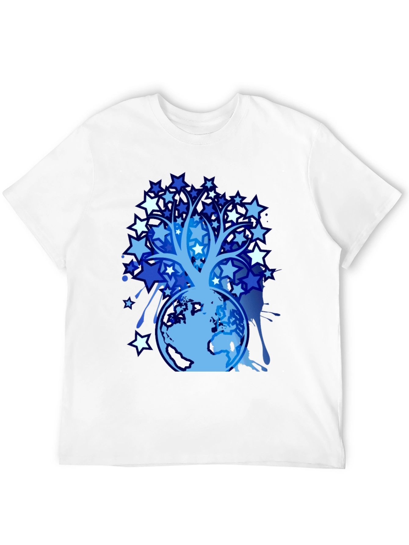 Star Tree Globe Graphic T-Shirt