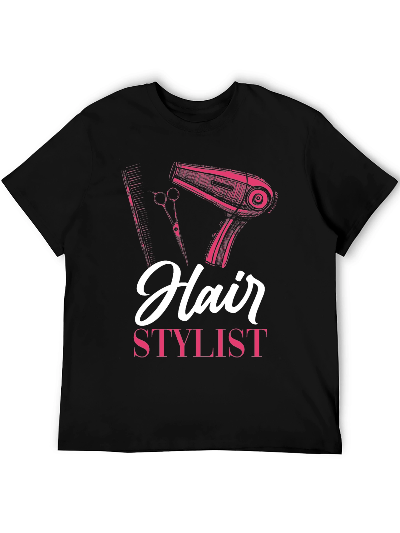 Hair Stylist Graphic T-Shirt - Black