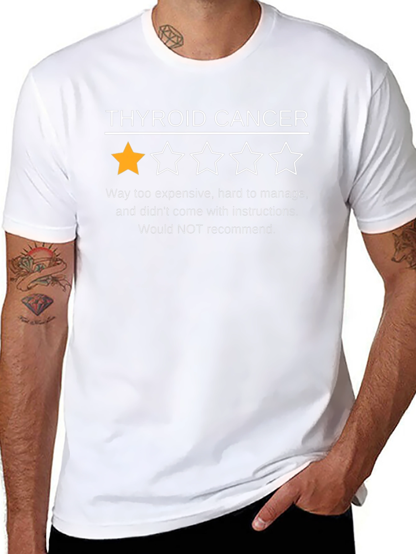 Thyroid Cancer One-Star Review Graphic Tee
