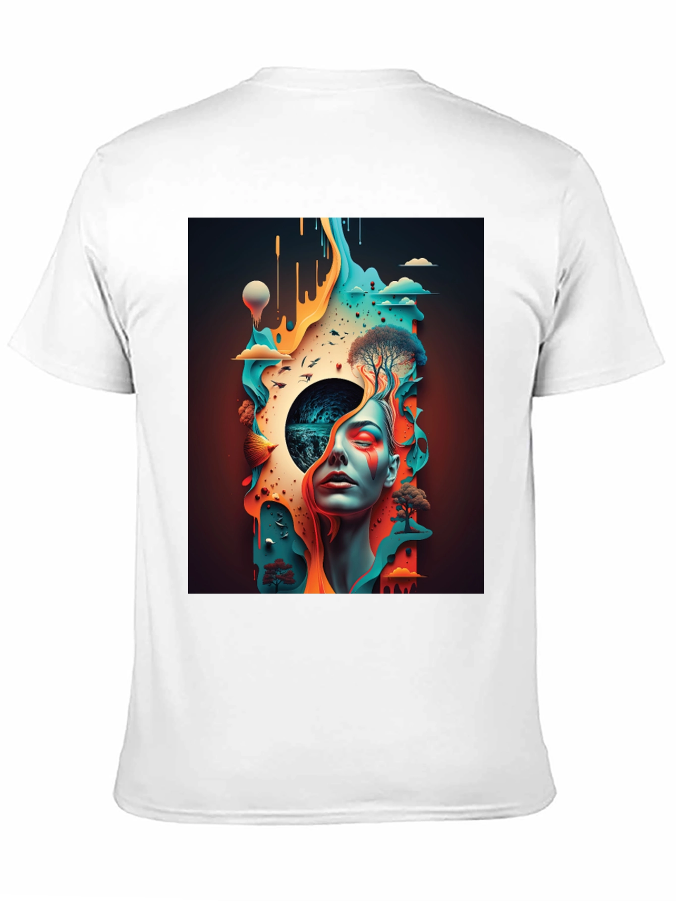 Surreal Dreamscape Graphic Tee - Black Unisex Shirt