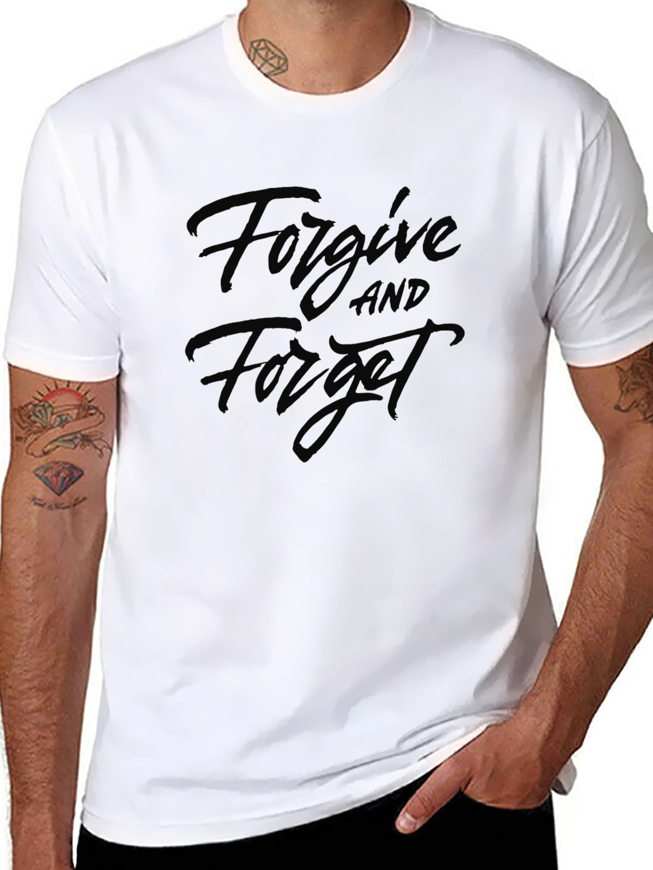 Forgive & Forget Black Graphic Tee
