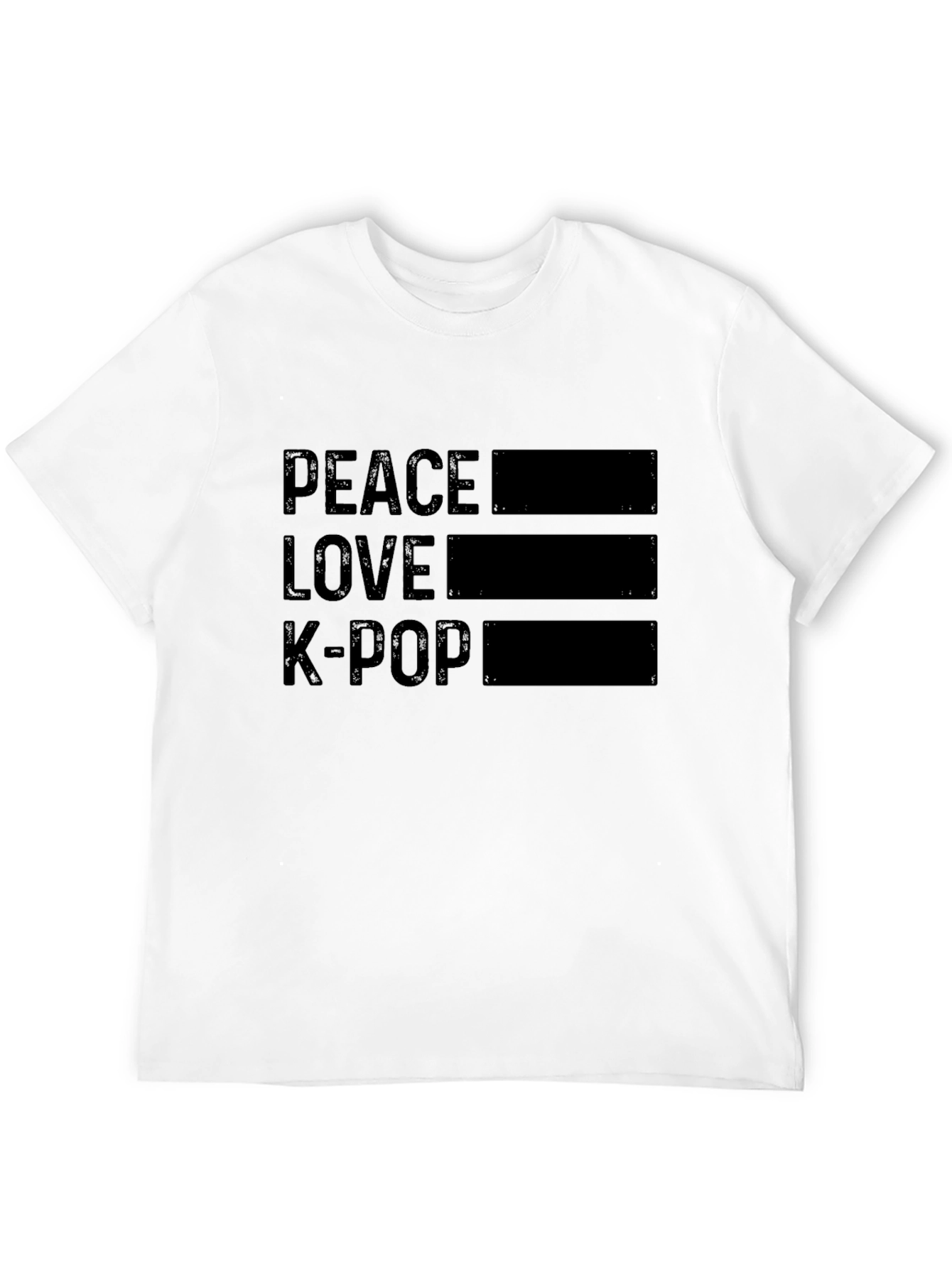 Peace Love K-Pop Graphic Tee - Trendy Music Shirt