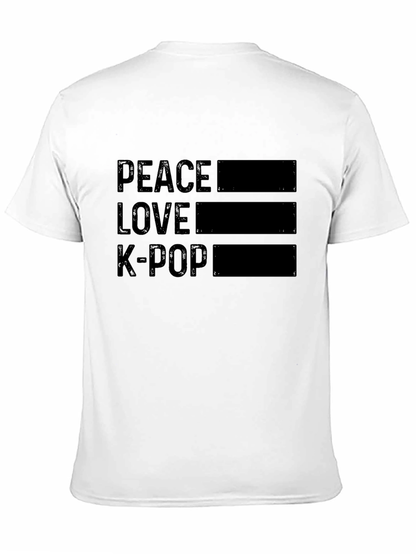 Peace Love K-Pop Graphic Tee - Trendy Music Shirt