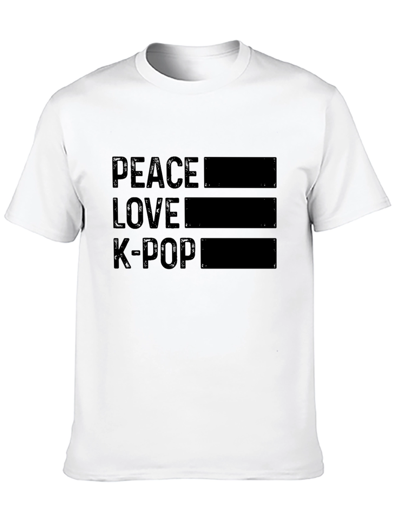 Peace Love K-Pop Graphic Tee - Trendy Music Shirt