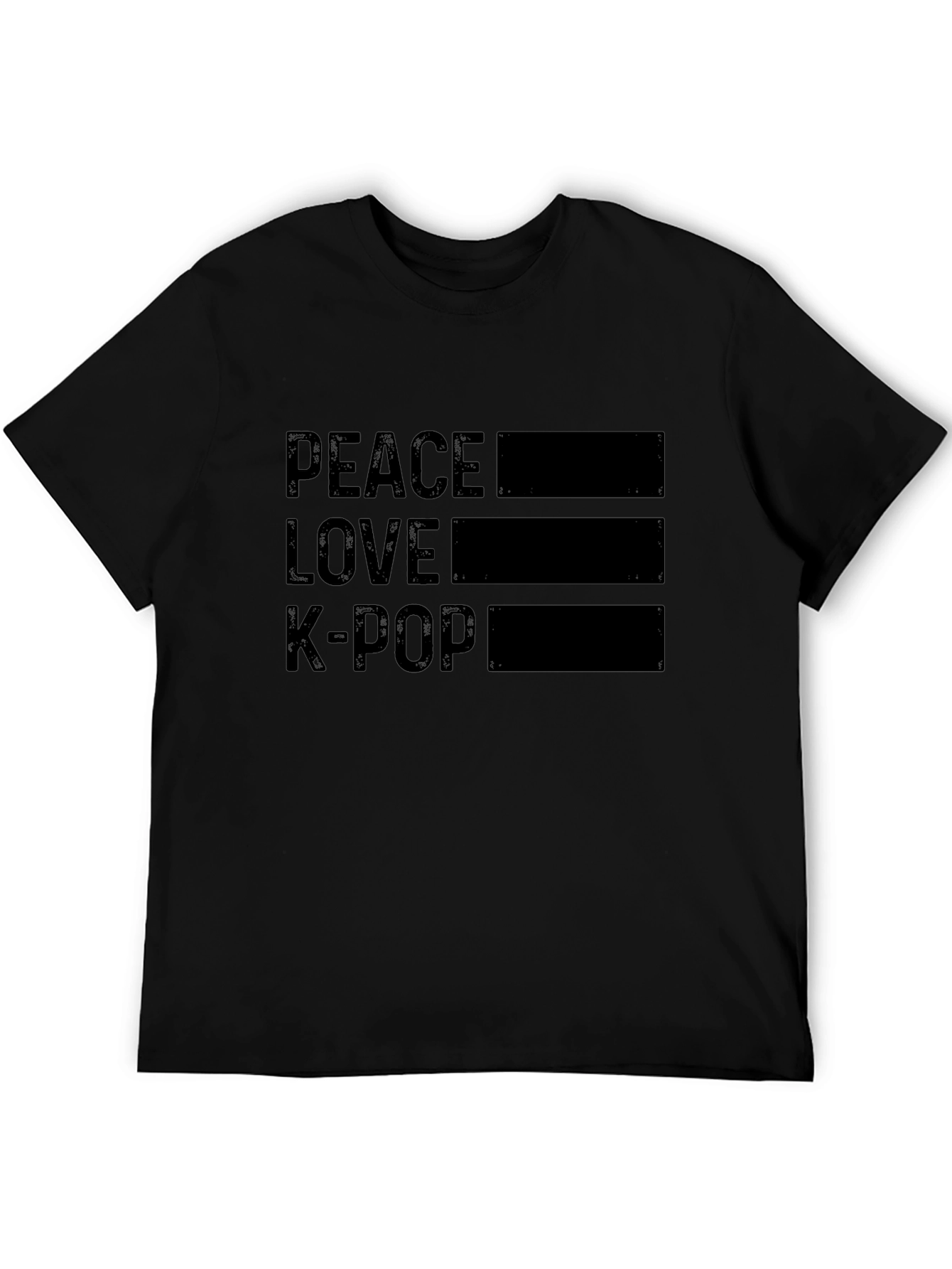 Peace Love K-Pop Graphic Tee - Trendy Music Shirt