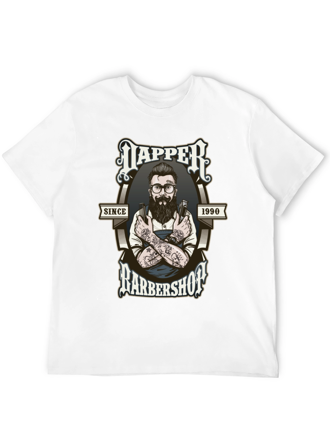 Dapper Barbershop Graphic Tee - Black