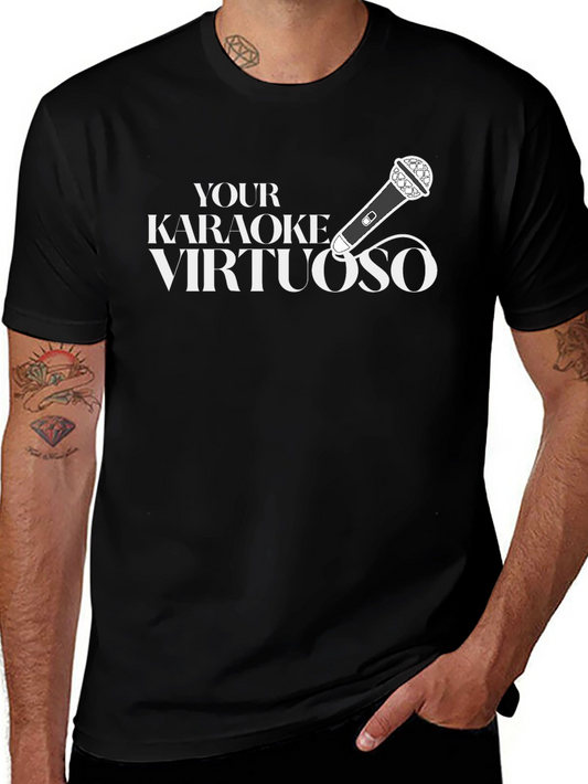 Karaoke Virtuoso Black Graphic T-Shirt