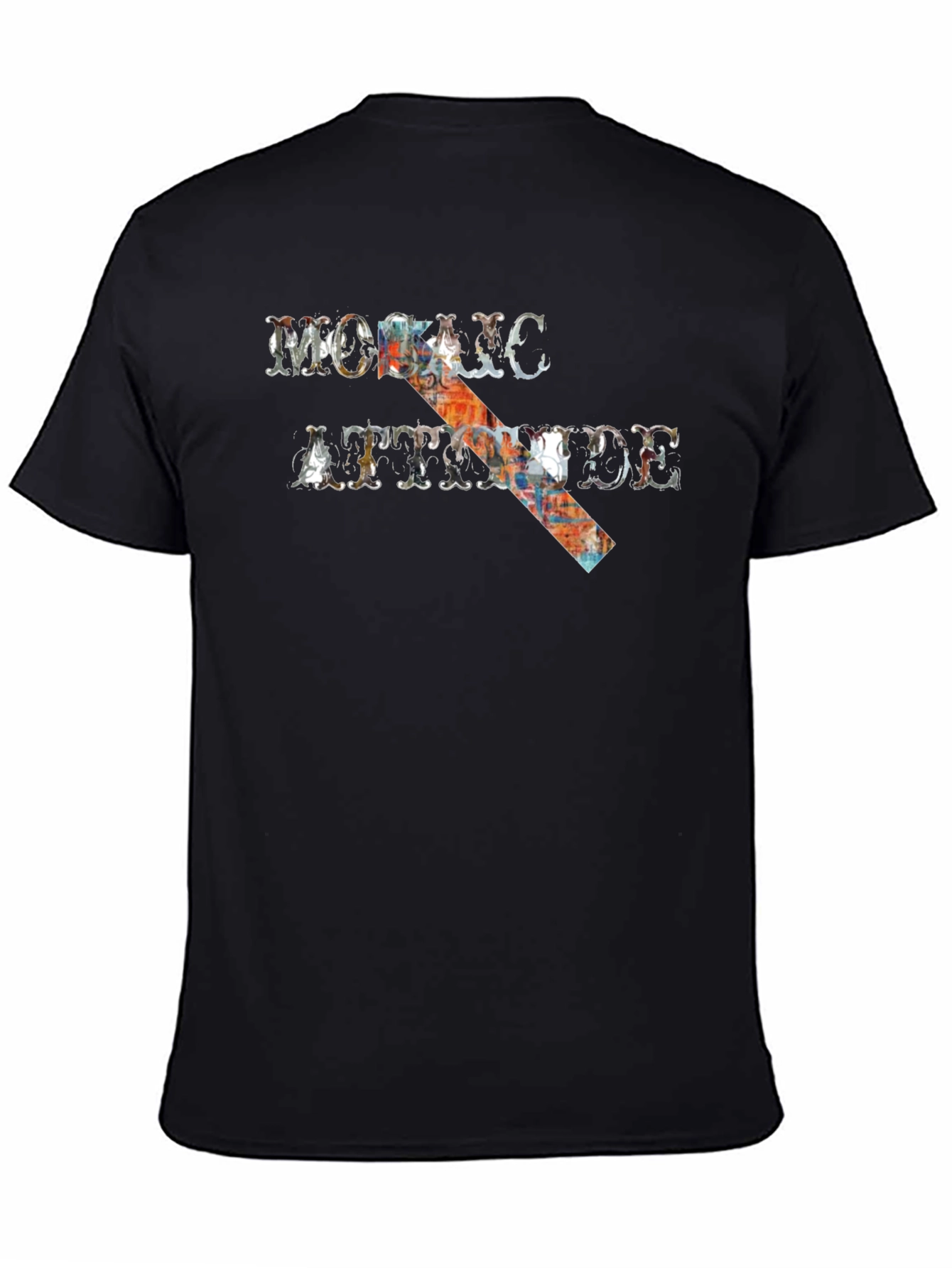 Mosaic Attitude Graphic Tee - Black
