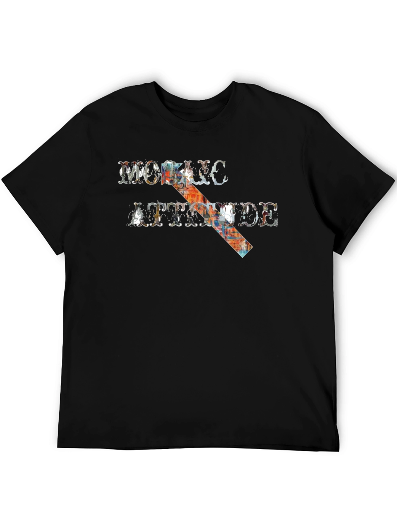 Mosaic Attitude Graphic Tee - Black
