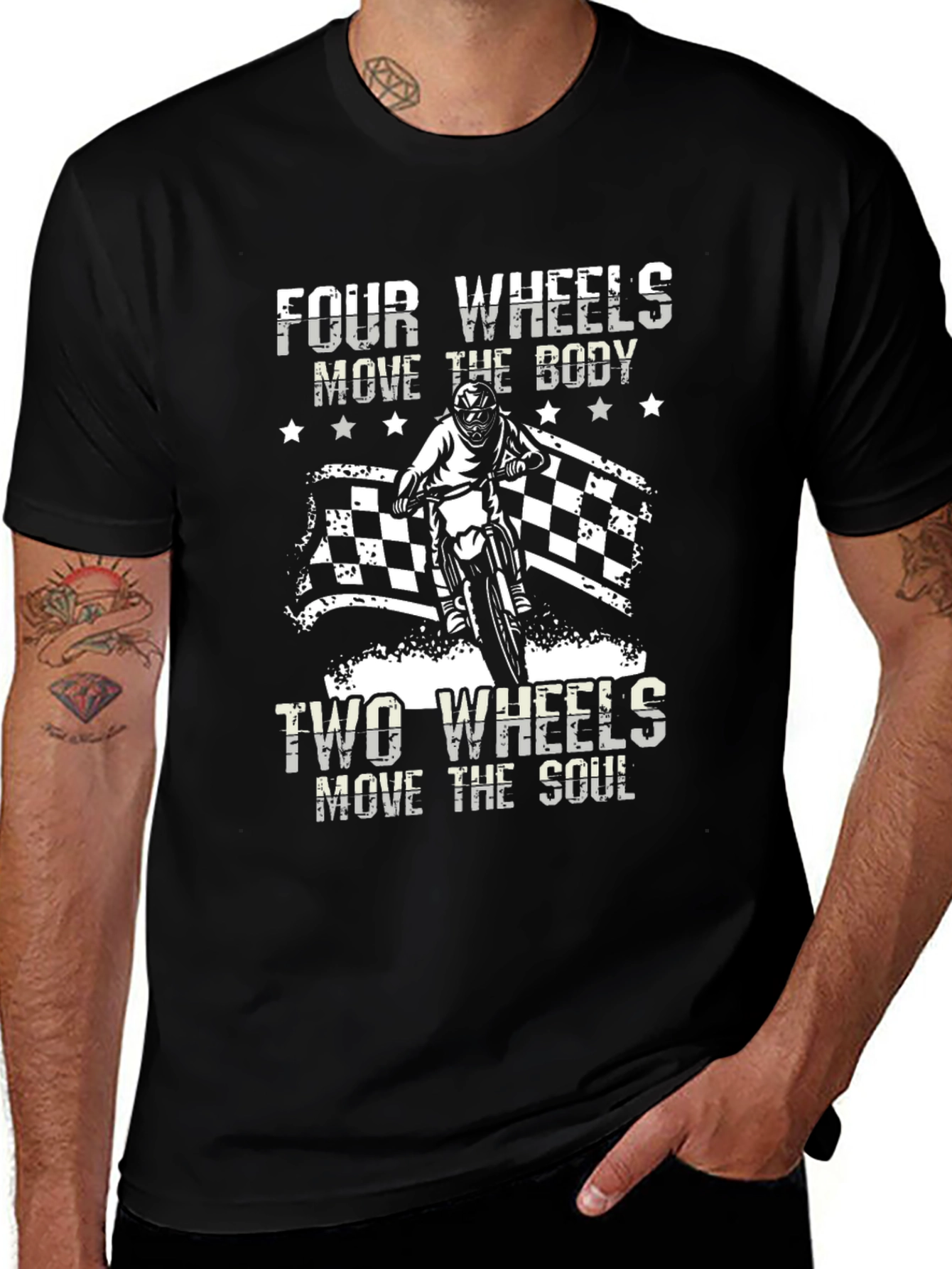 Four Wheels/Two Wheels Graphic Tee