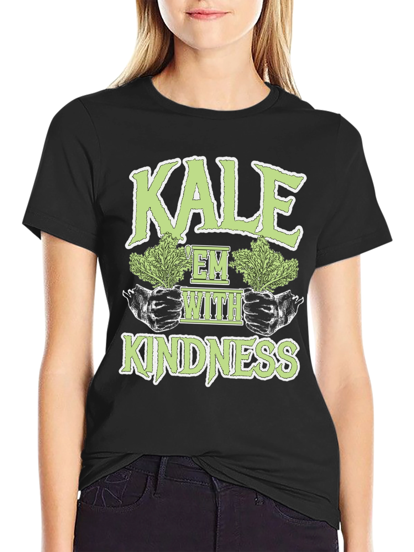 Kale Em With Kindness Graphic T-Shirt