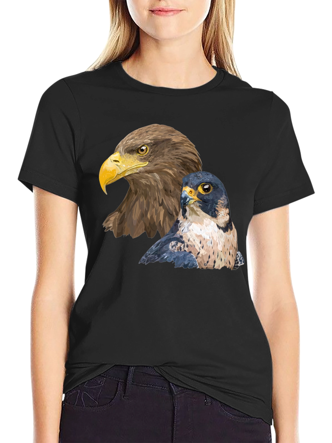 Eagle & Falcon Graphic Black T-Shirt