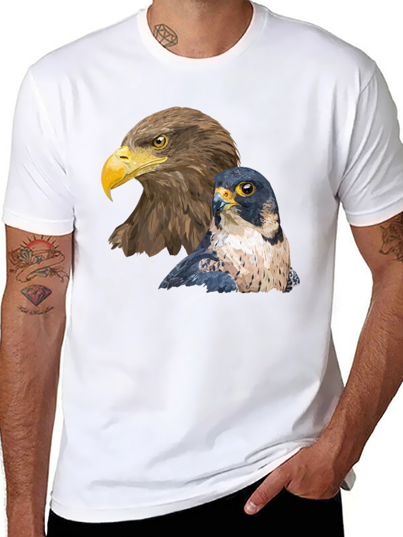 Eagle & Falcon Graphic Black T-Shirt