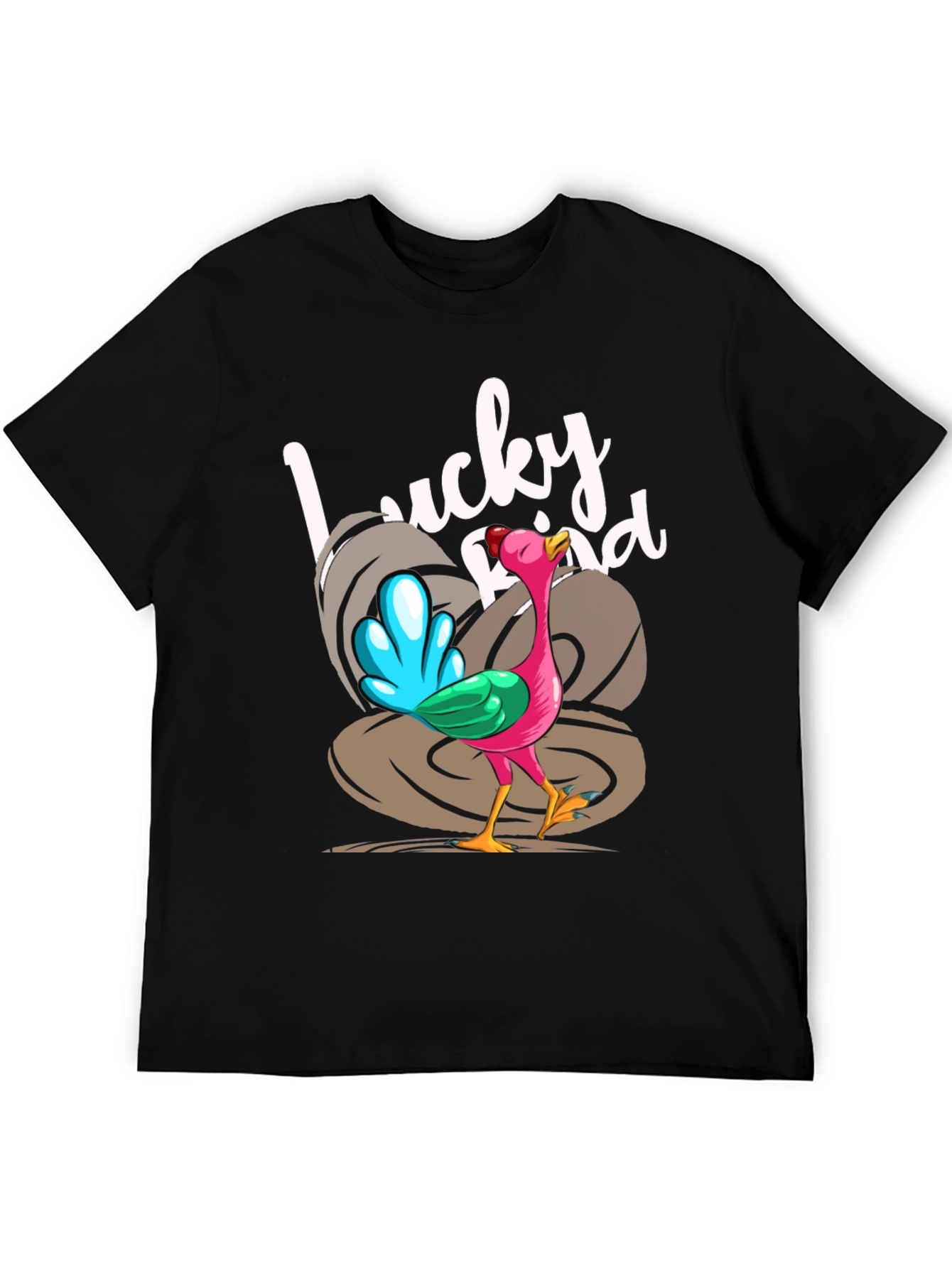 Lucky Bird Graphic Tee - Thanksgiving Humor