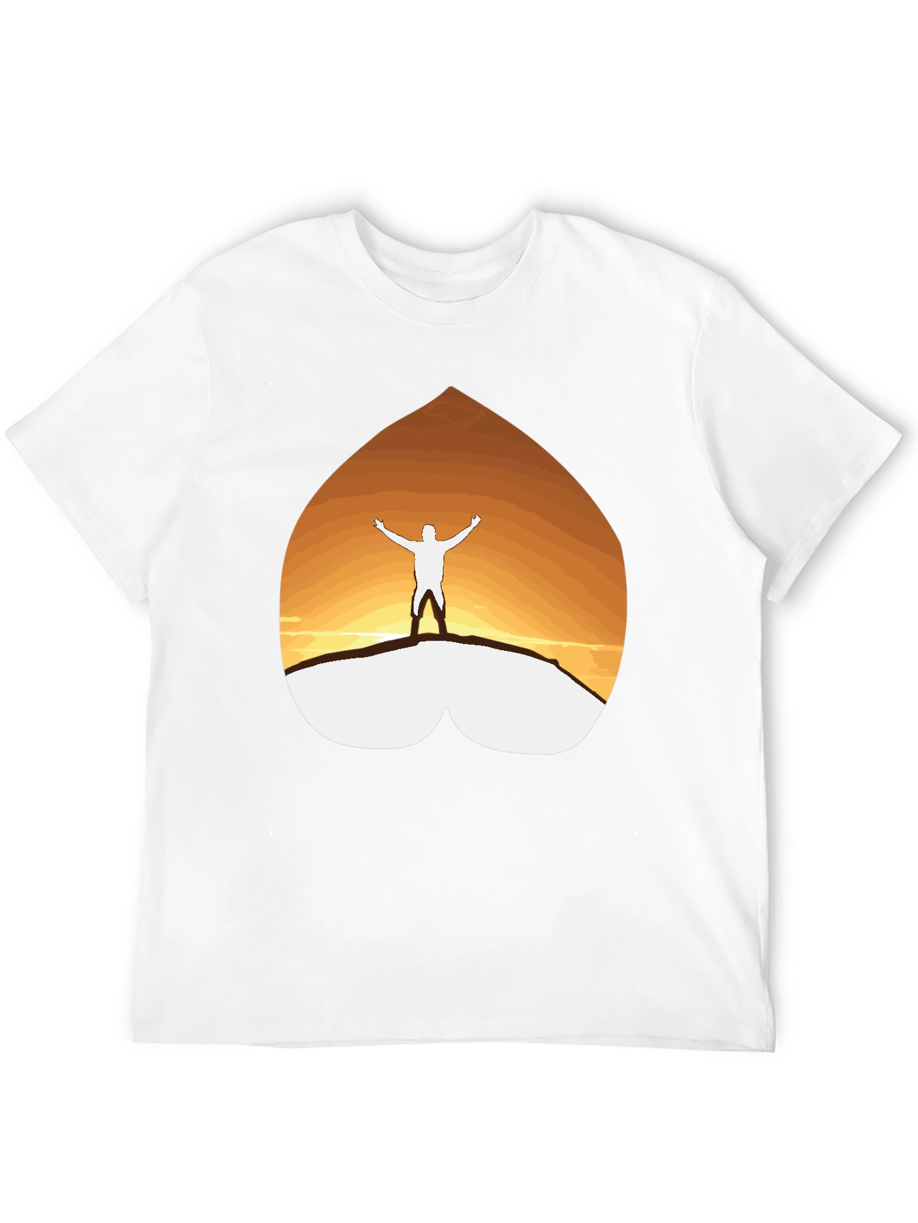 Mountain Sunset Graphic Tee - Black Casual Shirt
