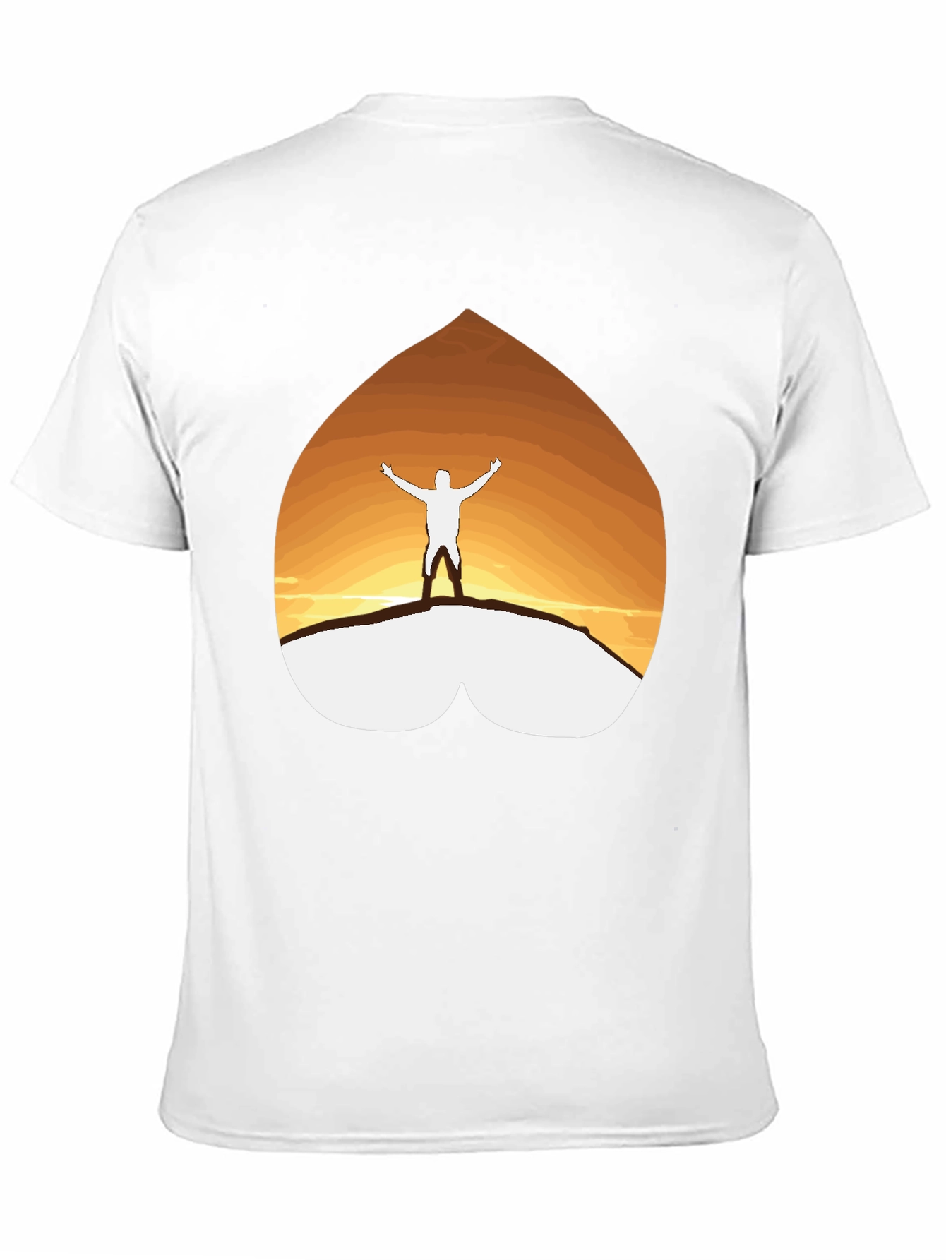 Mountain Sunset Graphic Tee - Black Casual Shirt
