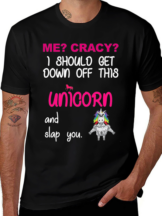 Crazy Unicorn Graphic T-Shirt