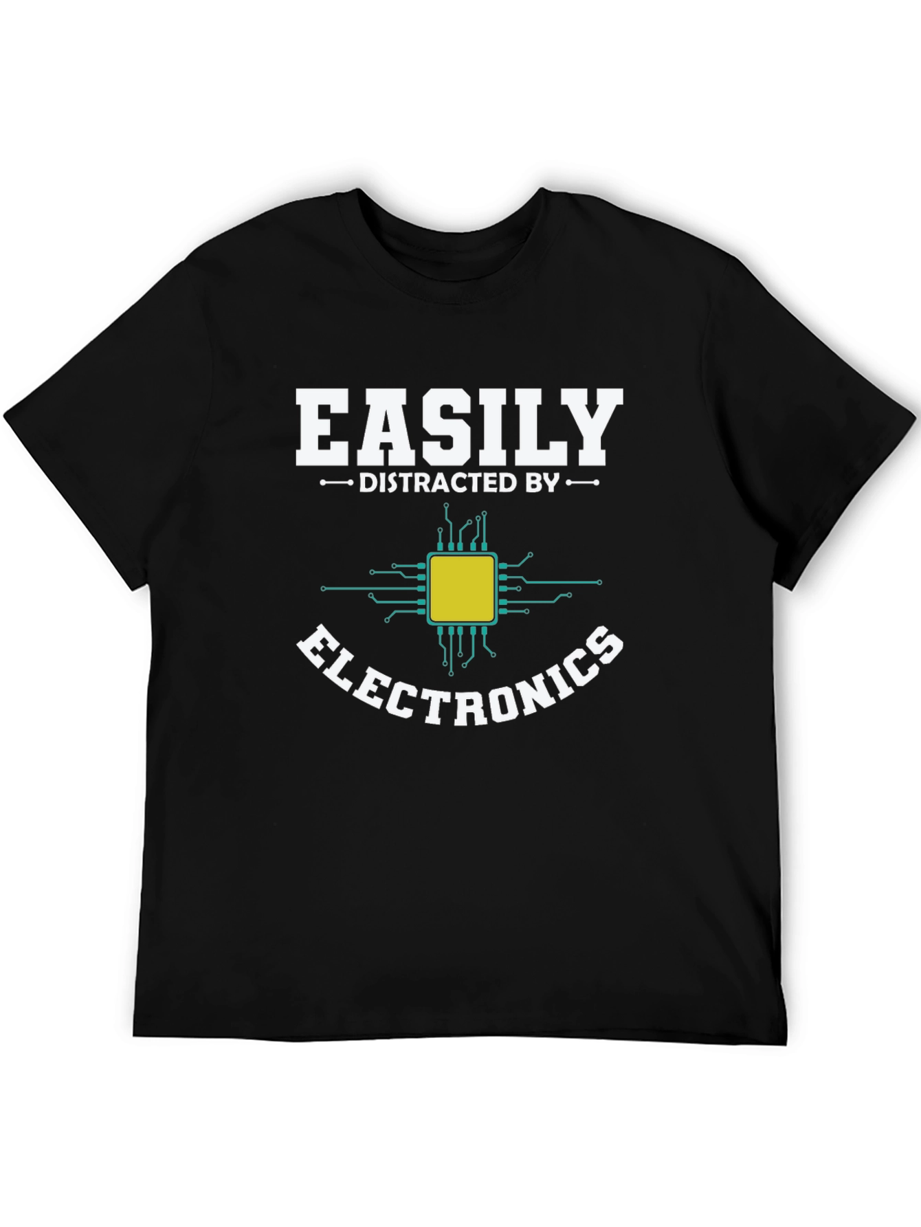 Easily Distracted By Electronics Funny T-Shirt